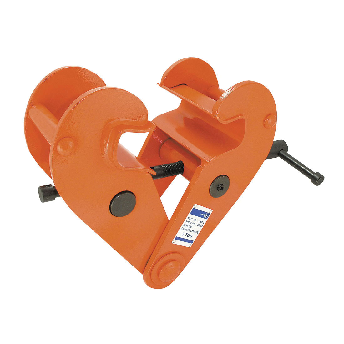 JET 120607 JBC Heavy Duty Beam Clamp With Locking Screw, 5 ton Capacity, 3.5 to 12 in W Flange