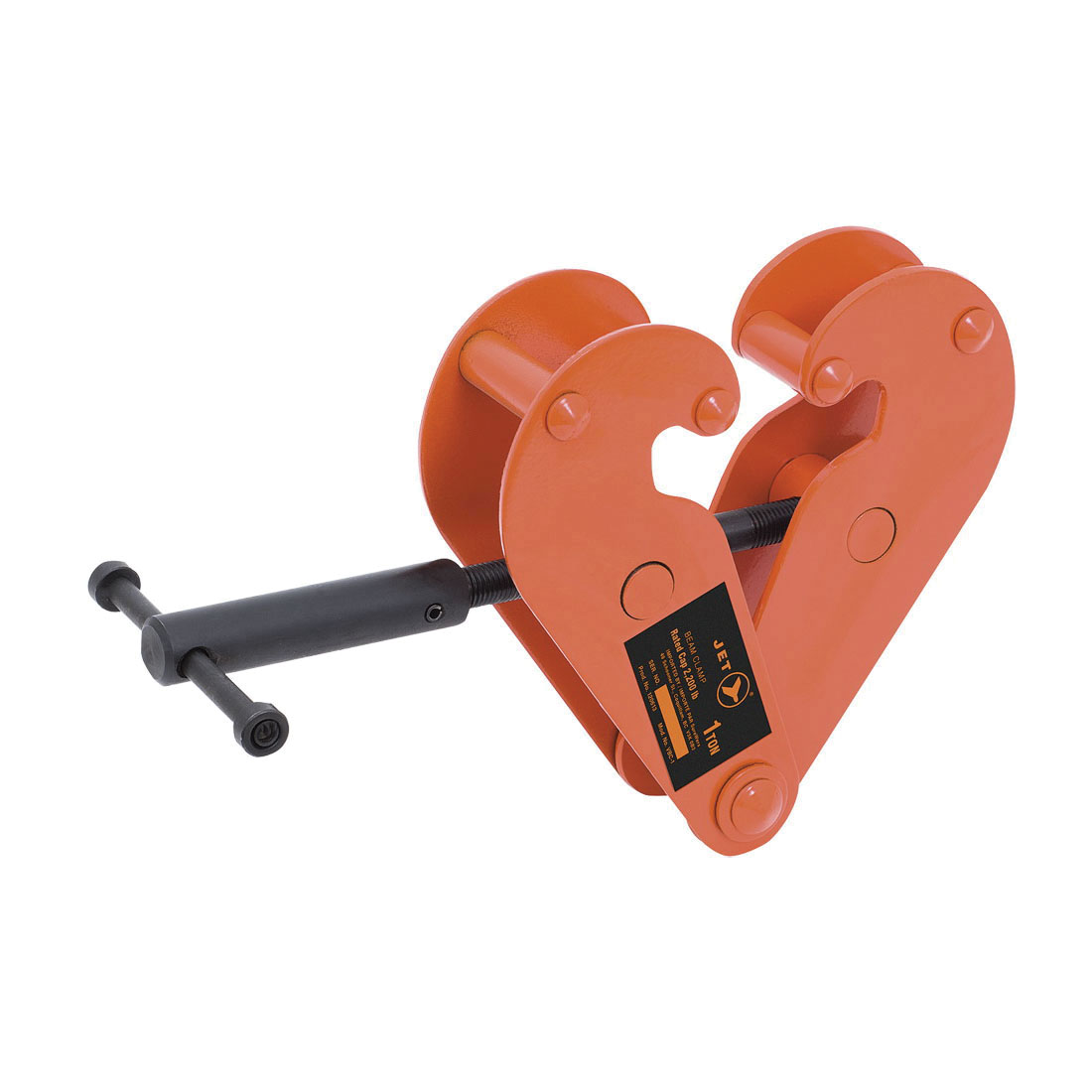 JET 120617 VBC Beam Clamp, 5 ton Capacity, 3-5/32 to 12-39/64 in W Flange, Steel