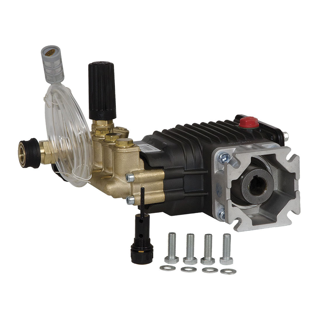 JET 291403 Triplex Pump, For Use With Pressure Washer, 3 gpm Flow, 3100 psi Pressure, 3400 rpm Engine Speed, Die Cast Aluminum Body/Brass Head