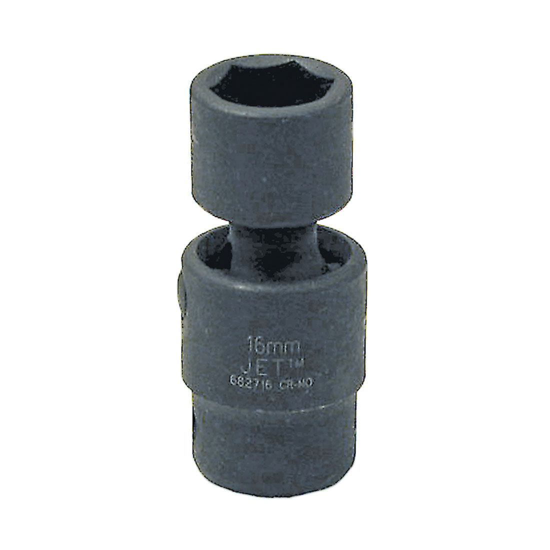 JET 682716 Impact Socket, 1/2 in, 16 mm Regular Universal Socket, 6 Points