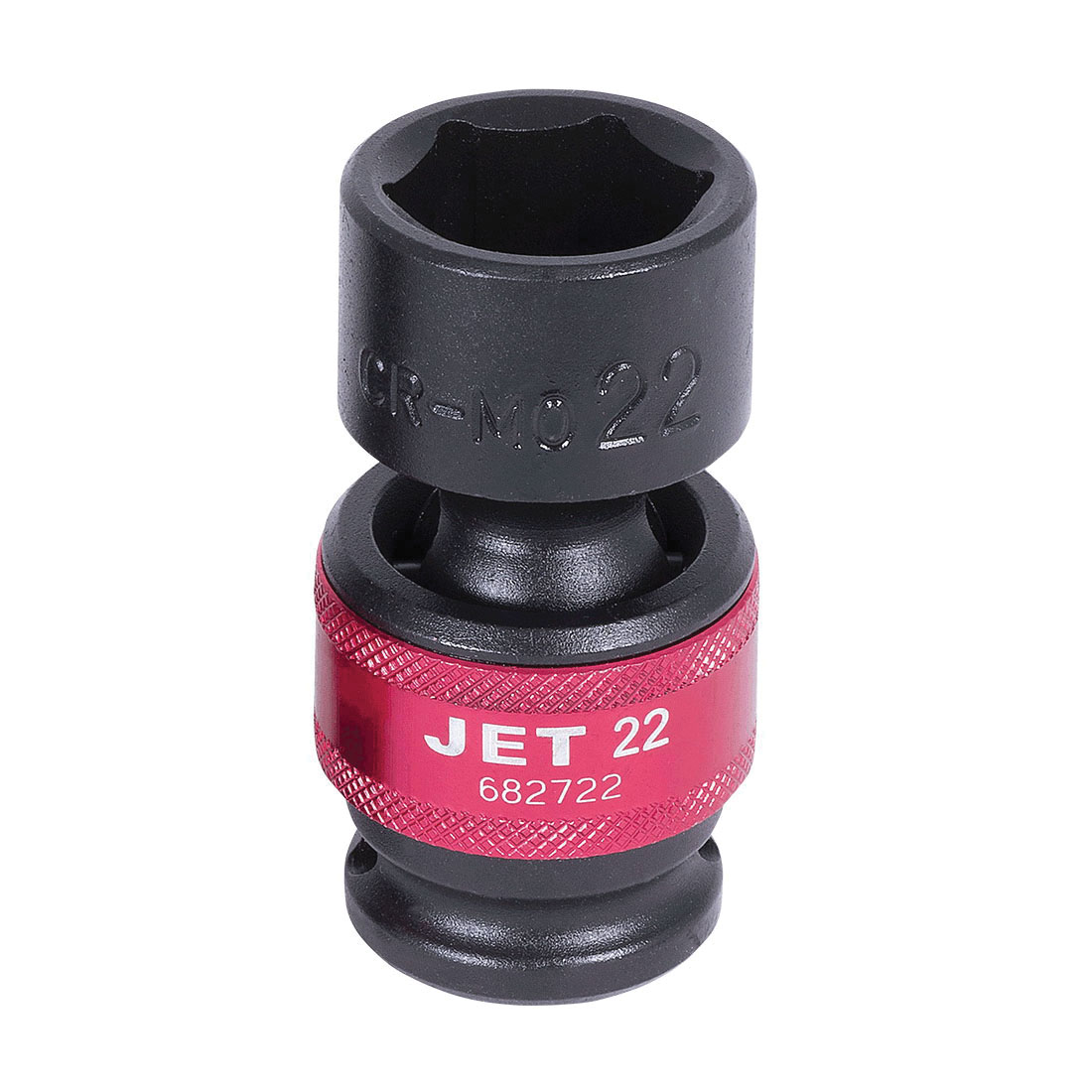 JET 682722 Impact Socket, 1/2 in, 22 mm Regular Universal Socket, 6 Points