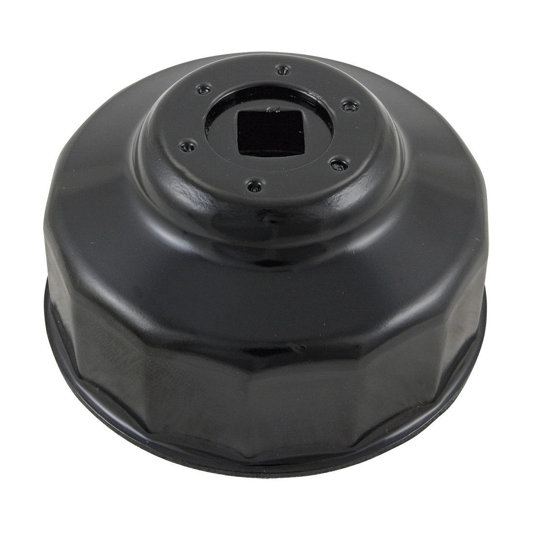 JET H3376 Cap Style Oil Filter Wrench, 2.68 in Capacity, For Use With 3/8 in Square Drive Ratchet, Black Oxide Steel