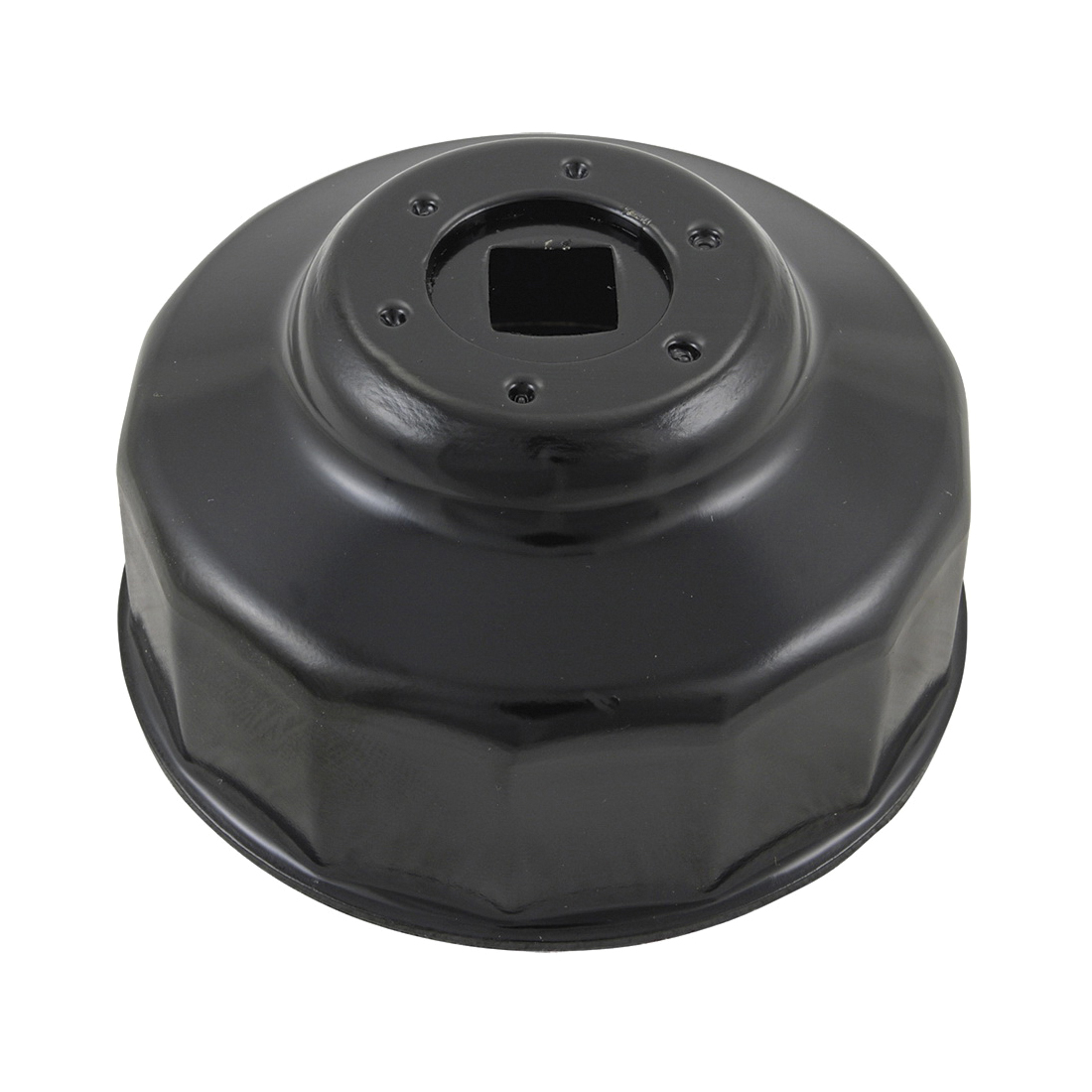 JET H3382 Cap Style Oil Filter Wrench, 2.56 in Capacity, For Use With 3/8 in Square Drive Ratchet, Black Oxide Steel