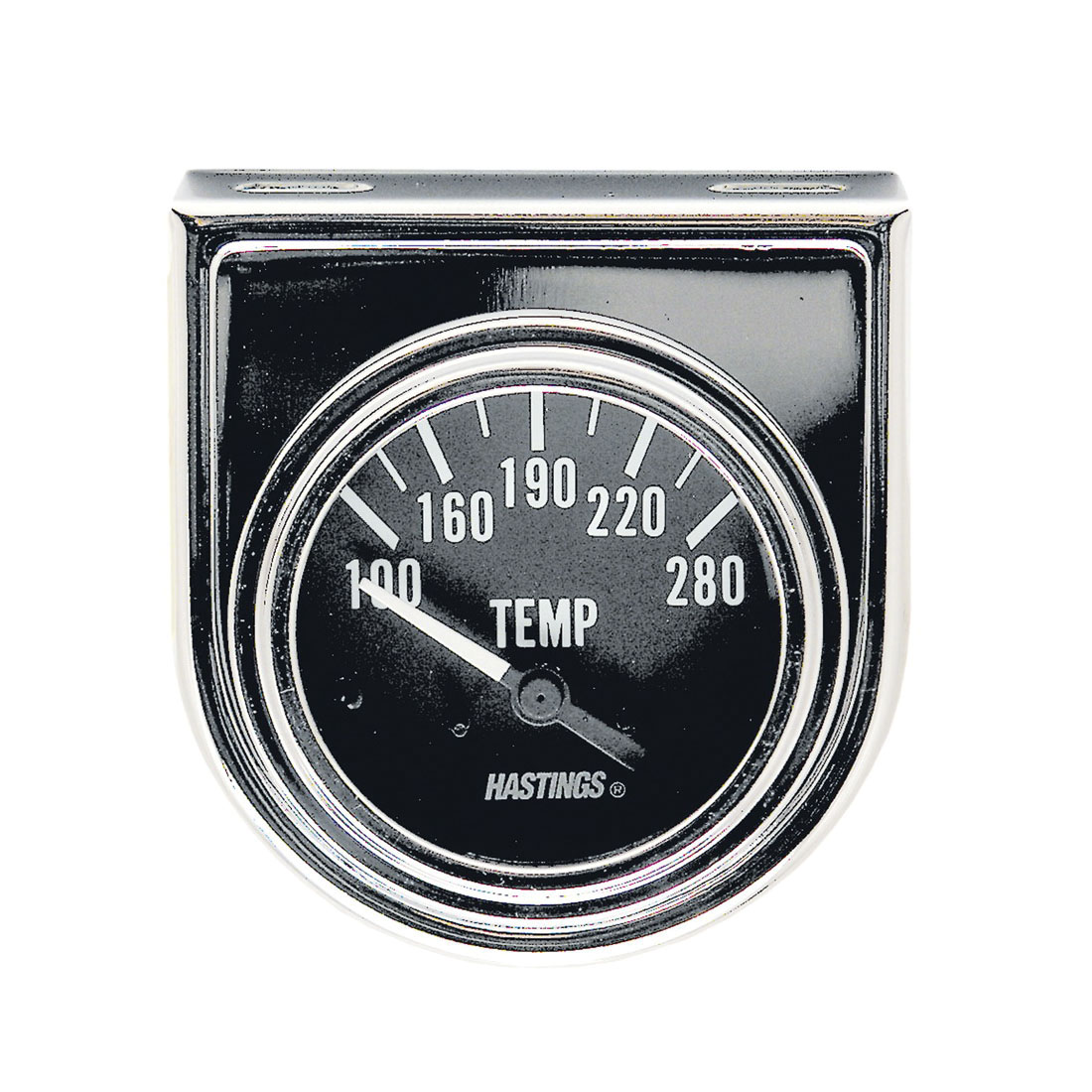 JET HTA1402 Chrome Electrical Water Temperature Gauge Kit, 100 to 280 deg F, 1/8-20 NPT Connection, 2-1/16 in Dia Dial