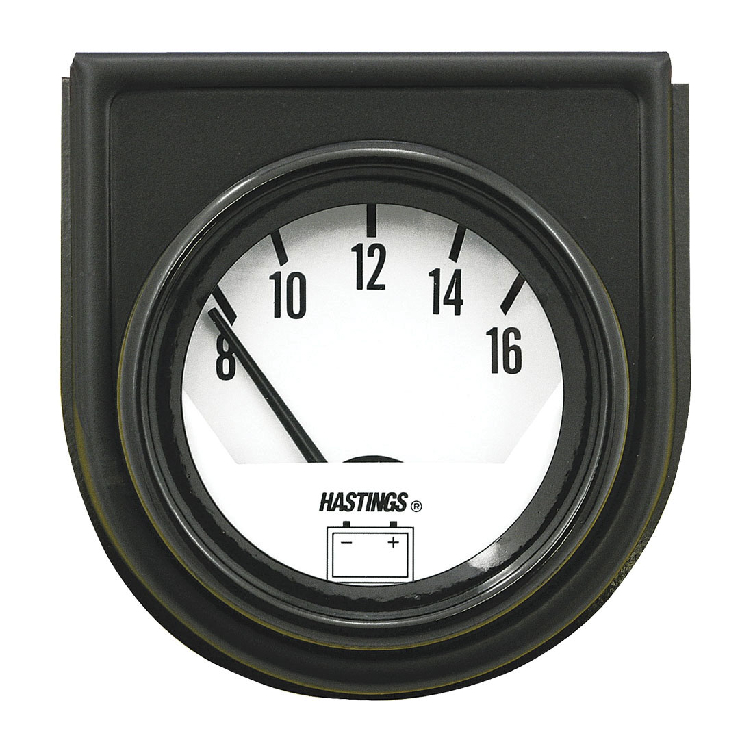 JET HTA1833 Chrome Heavy Duty Marine Dashboard Voltage Gauge Kit, 16 VDC Max Measurable