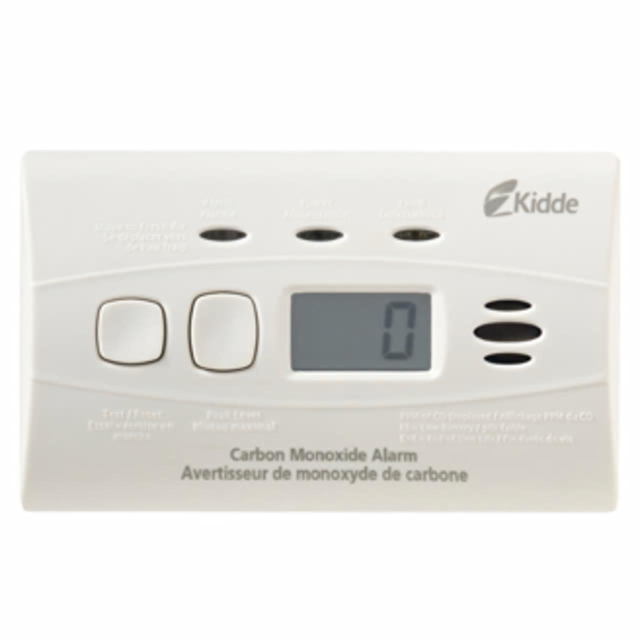 Kidde® C3010D-CA Battery Operated Alarm, Electrochemical Sensor, Power Source: 3 V Lithium Battery, Digital Display, 85 dB at 10 ft