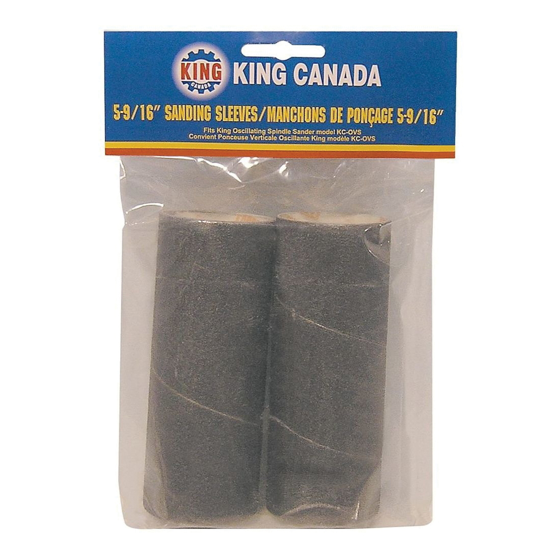 King Canada SL-512-K-120 3-Piece Sanding Sleeve Kit, For Use With KC-OVS and KC-OVS-TL Oscillating Spindle Sander, 120 Grit, 5-9/16 x 1/2 in