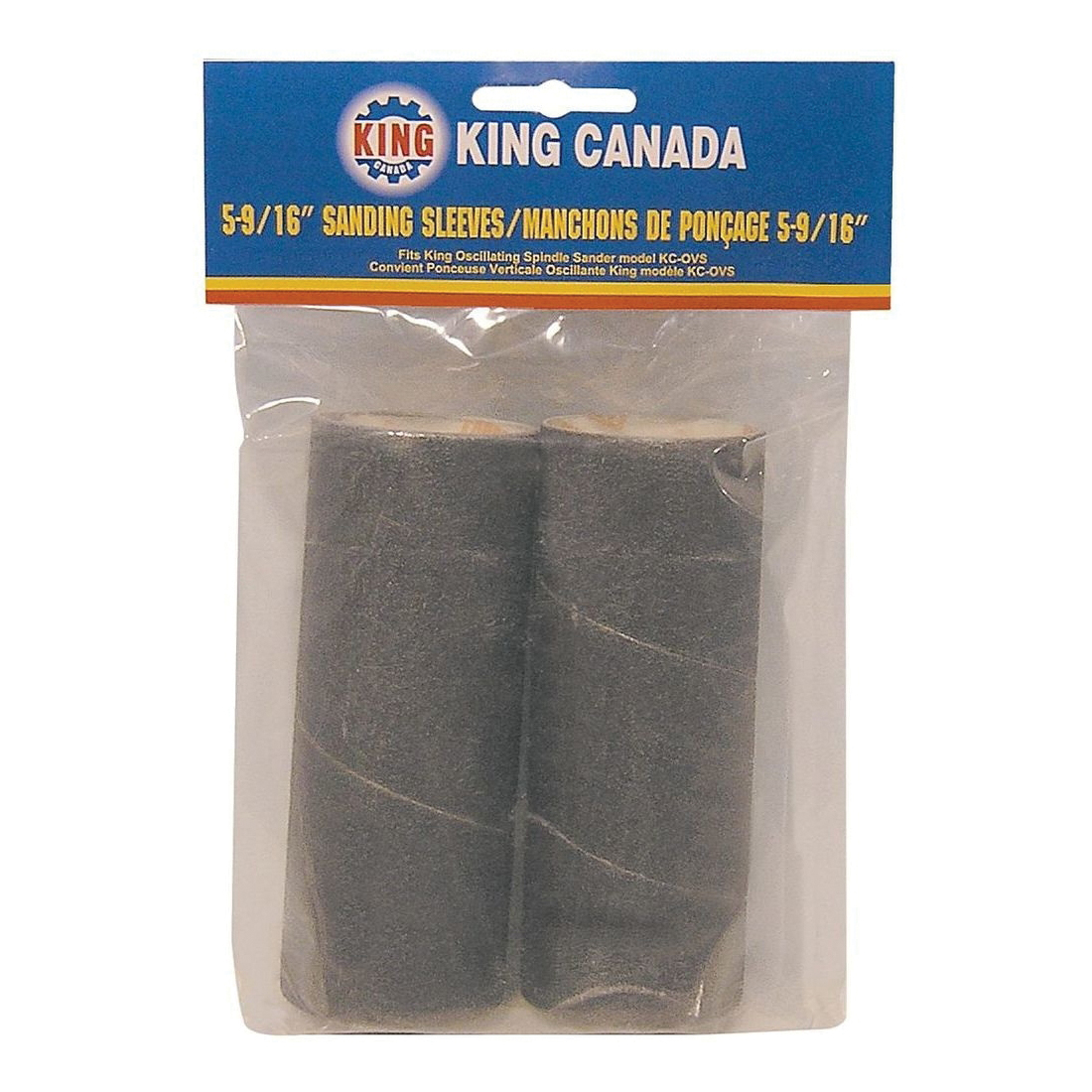 King Canada SL-534-K-120 3-Piece Sanding Sleeve Kit, For Use With KC-OVS and KC-OVS-TL Oscillating Spindle Sander, 120 Grit, 5-9/16 x 5/8 in
