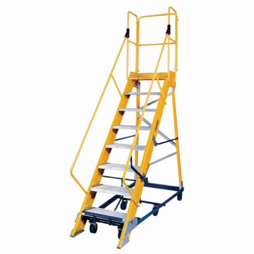 Louisville® FW2408 FW Series Type IA Extra Heavy Duty Platform Professional Warehouse Ladder, 8 ft Ladder, 300 lb Load, 7 ft 7 in x 24-1/2 in x 19 in Platform
