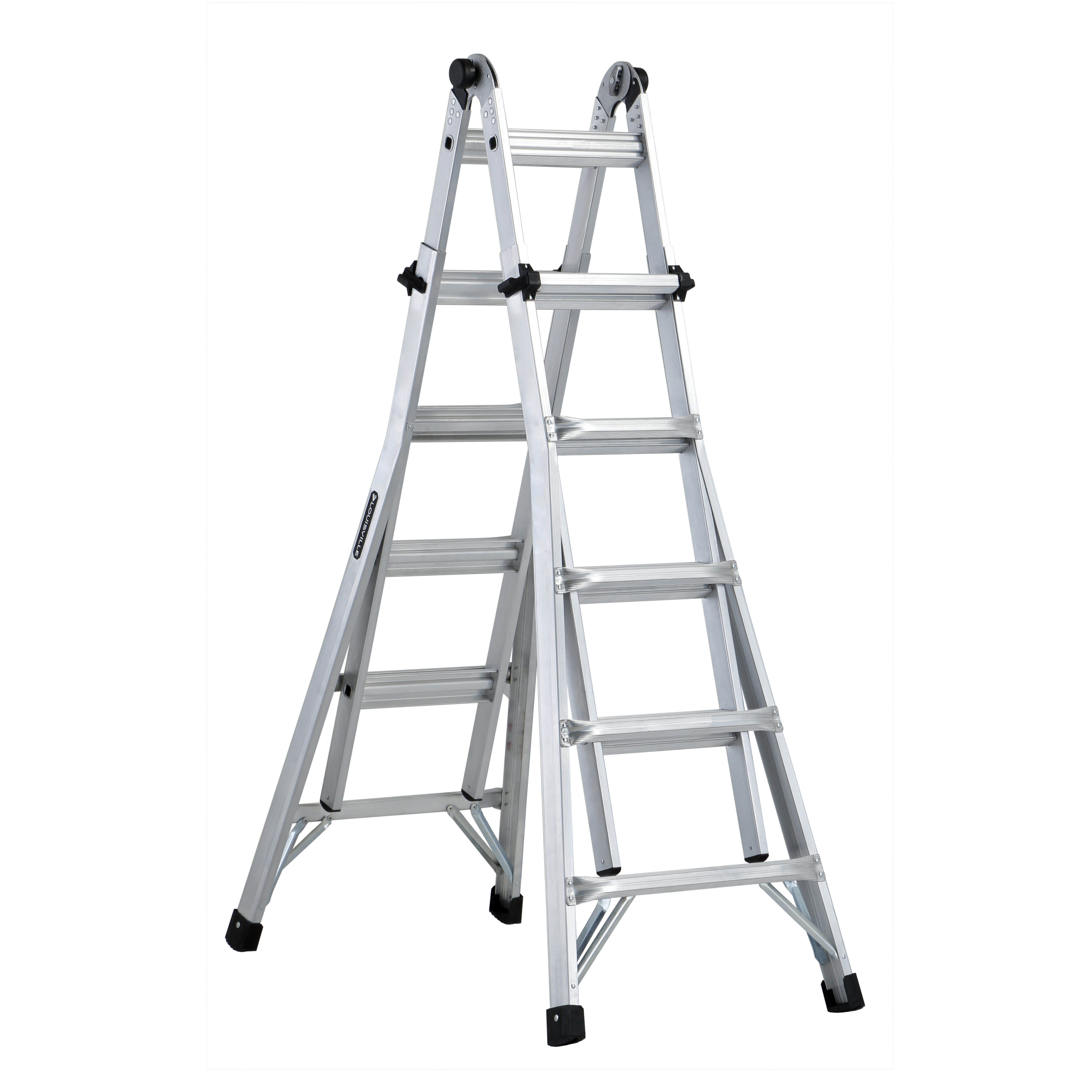 Louisville® L-2098-22 Multi-Purpose Ladder, 22 ft H Ladder, ANSI Code: Type IA, Aluminum, 300 lb Load