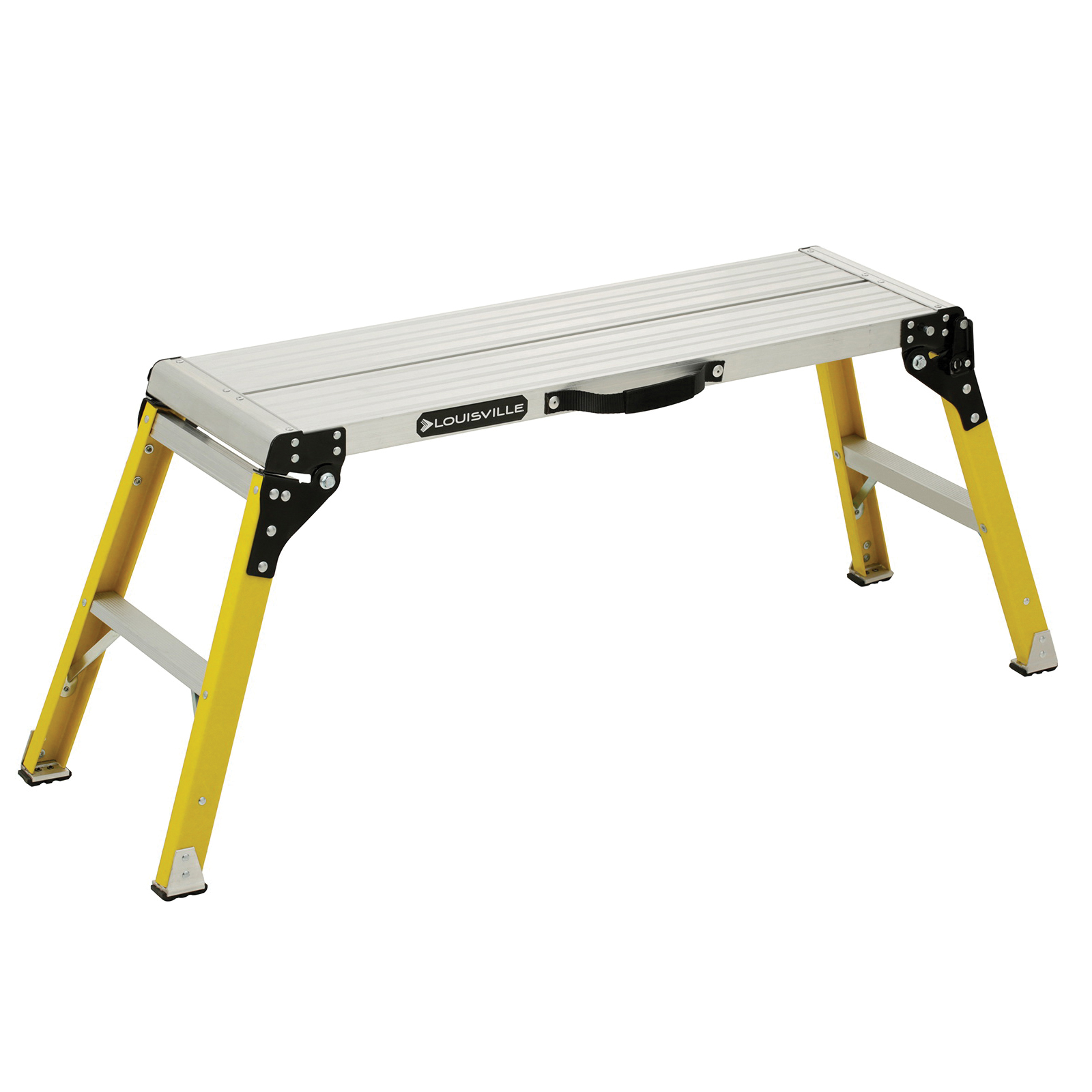 Louisville® L-3042-03 Fold-Up Mini Portable Work Platform, 21 in H, 300 lb Load, Fiberglass, 52-1/4 in L x 16-1/4 in W Base