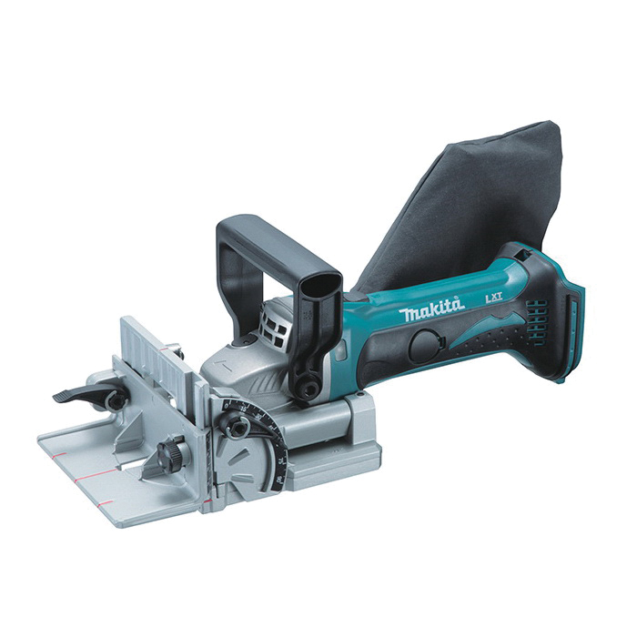Makita® DPJ180Z Cordless Compact Lightweight Plate Joiner, 3/4 in Depth of Cut, 6500 rpm Speed, 18 VDC, 0/45/90 deg Tilting Angle