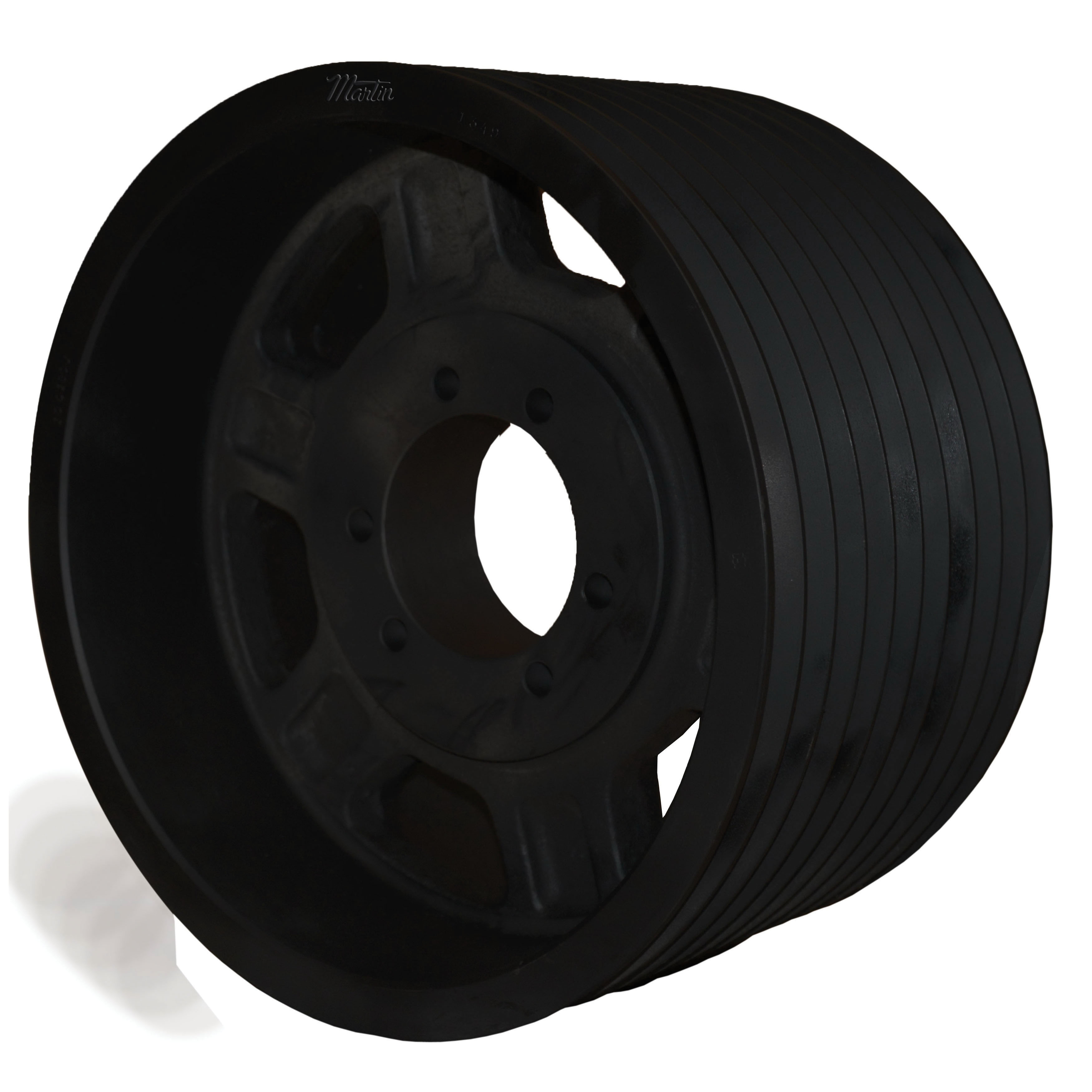 Martin Hi-Cap® 10 5V 2800 M Type B Arm/Spoke Wedge Sheave, 2 to 4-3/4 in Bushed Bore, 28 in OD, 10 Grooves, 27.9 in Dia Pitch, 7-3/16 in W Face