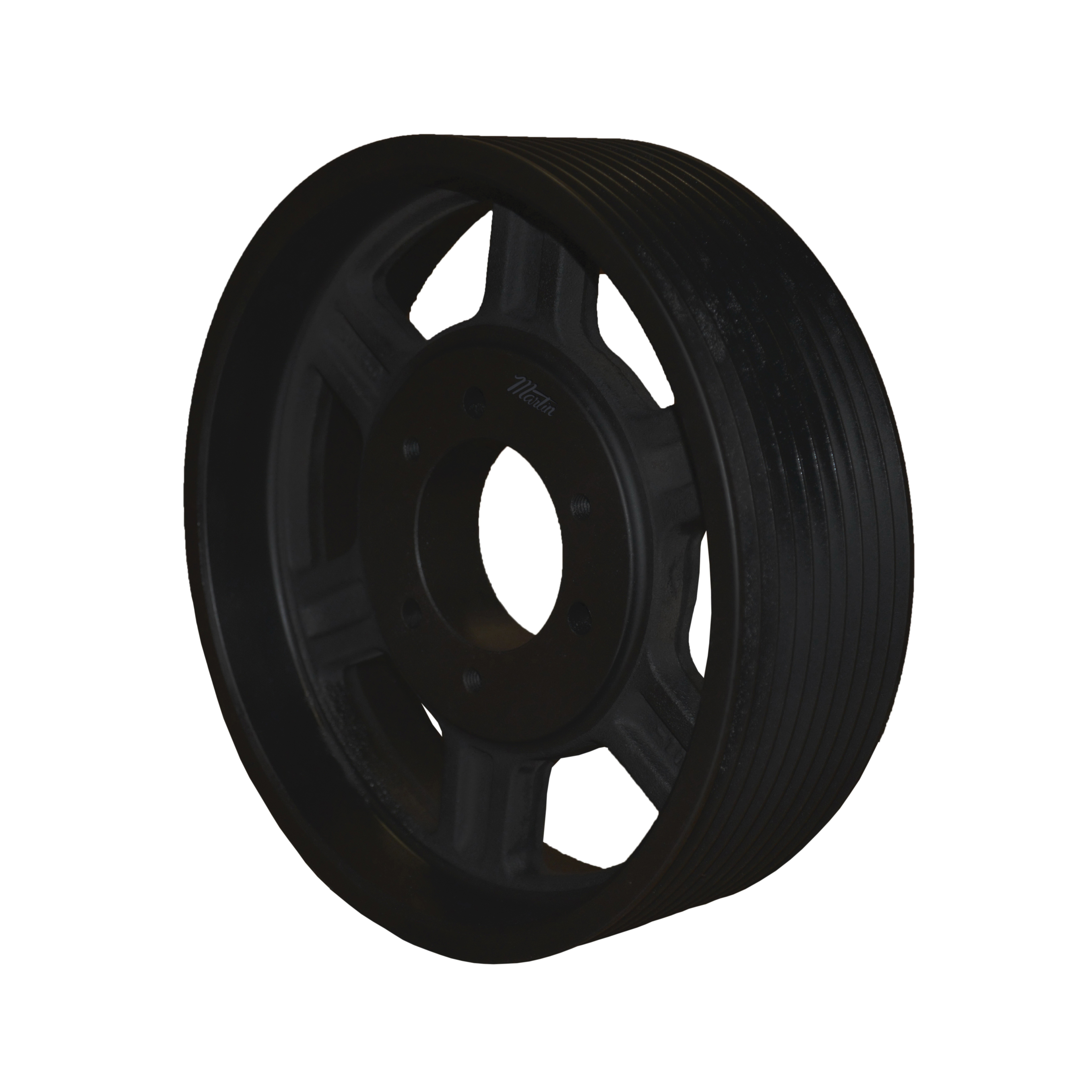 Martin Hi-Cap® 10 3V 1400 E Type A-2 Web Wedge Stock Sheave, 1 to 2-7/8 in QD® Bushed Bore, 14 in OD, 10 Grooves, 13.95 in Dia Pitch, 4-11/32 in W Face