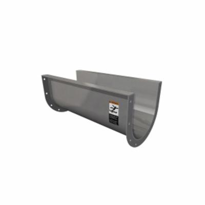 Martin 12CTF10-12 Formed Flange U-Shape Conveyor Screw Trough, 12 in Dia x 144 in L, Steel