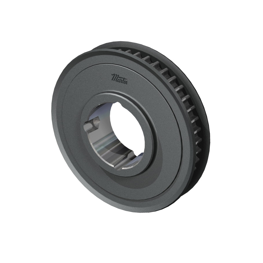 Martin MPC® 14MX28S20-2012 Solid Type AF-1 High Torque Belt Drive Sprocket, 1/2 to 2 in TB Bushed Bore, 4.802 in OD, 28 Grooves, 4.912 in Dia Pitch, 1.36 in W Face