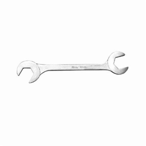 Martin 3715 Hydraulic Thin Head Open End Wrench, 11/16 in Wrench, Angled Head, 15/60 deg Offset, 7 in L, Drop Forged Alloy Steel, Polished Chrome
