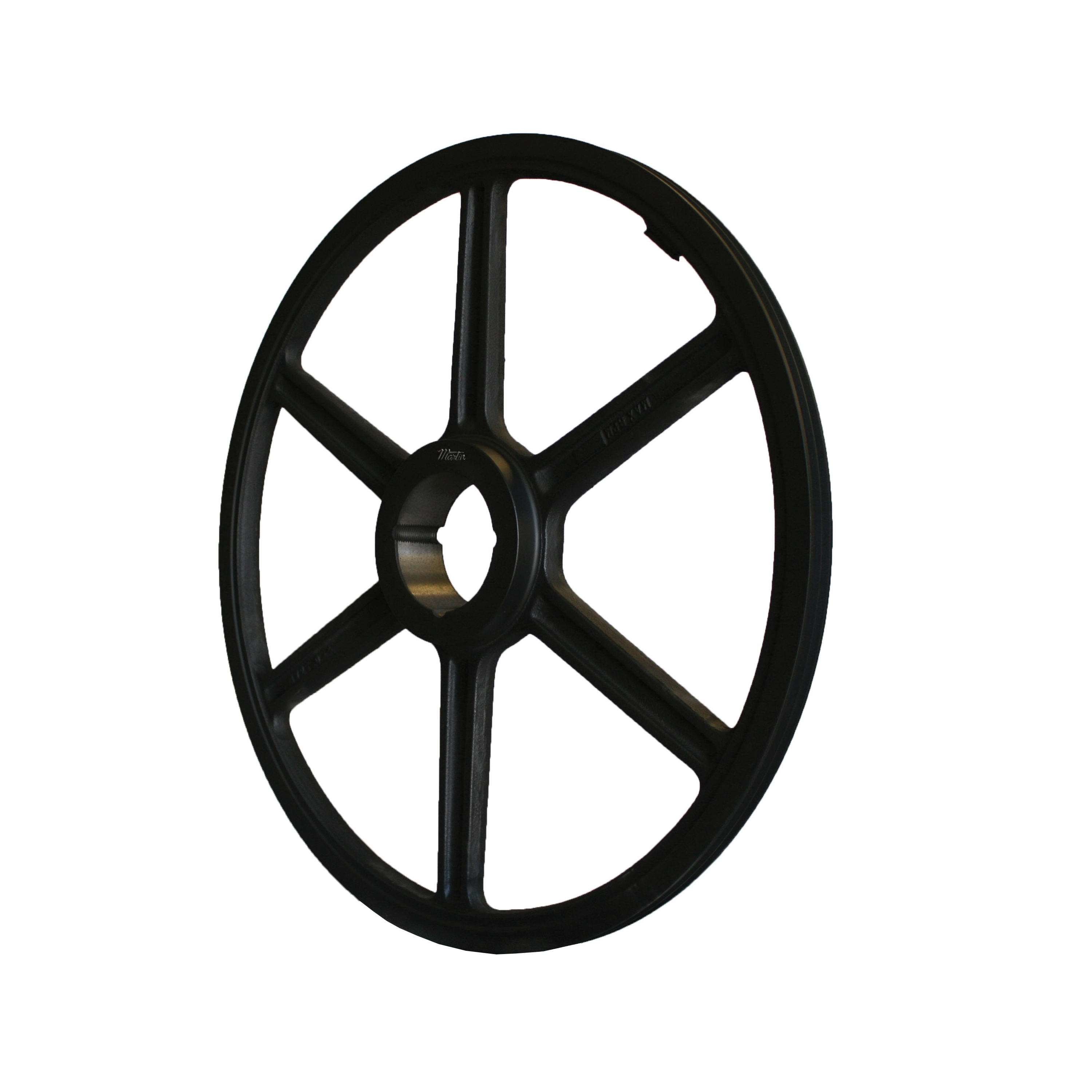 Martin Hi-Cap® 2 3V 2500 TB Arm/Spoke Type B-3 Wedge Stock Sheave, 15/16 to 2-3/4 in TB Bushed Bore, 25 in OD, 2 Grooves, 24.95 in Dia Pitch, 1-3/32 in W Face