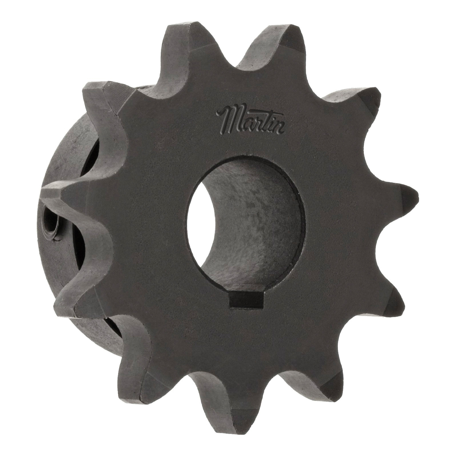 Martin 35BS9HT 3/8 Bored-to-Size Type BS Single Pitch Roller Chain Sprocket With Hardened Teeth, 3/8 in Dia Bore, 1.255 in OD, #35 Chain, 9 Teeth, 3/8 in Pitch, Steel