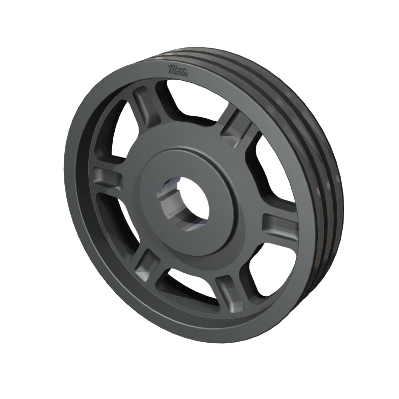 Martin 3 B 154 R Type J Arm/Spoke Conventional Sheave, 1-1/8 to 3-3/4 in Bushed Bore, 15-3/4 in OD, 3 Grooves, 15.4 in Dia Pitch, 2-1/2 in W Face