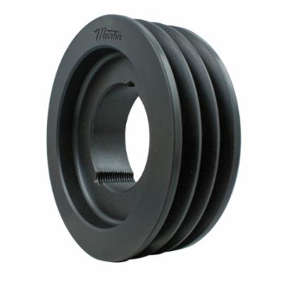 Martin Hi-Cap® 3 3V 280 TB Solid Type A-1 Wedge Stock Sheave, 1/2 to 1-1/8 in TB Bushed Bore, 2.8 in OD, 3 Grooves, 2-3/4 in Dia Pitch, 1-1/2 in W Face