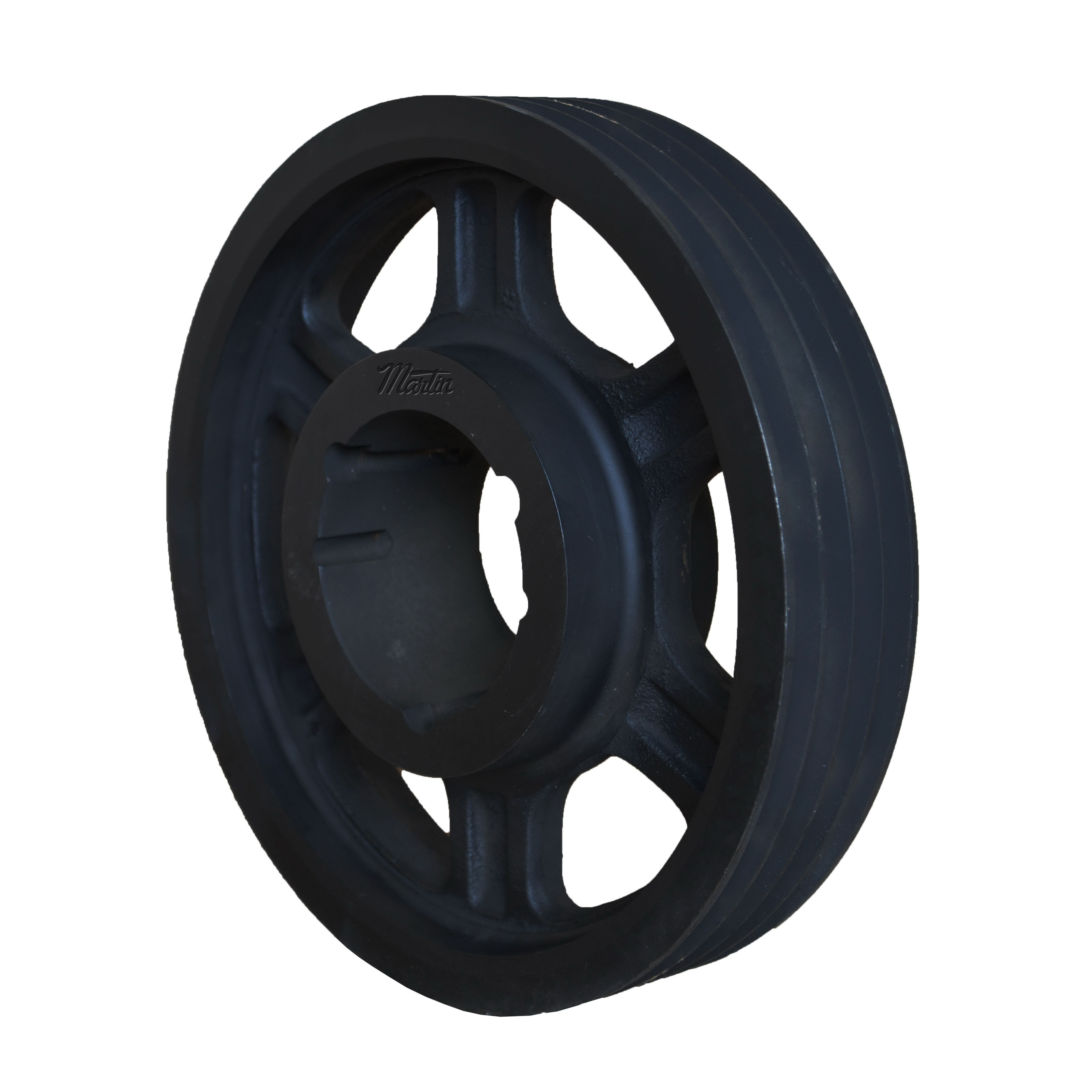 Martin Hi-Cap® 4 5V 1400 TB Type B Arm/Spoke Wedge Sheave, 1-1/2 to 3-1/4 in Bushed Bore, 14 in OD, 4 Grooves, 13.9 in Dia Pitch, 3-1/16 in W Face