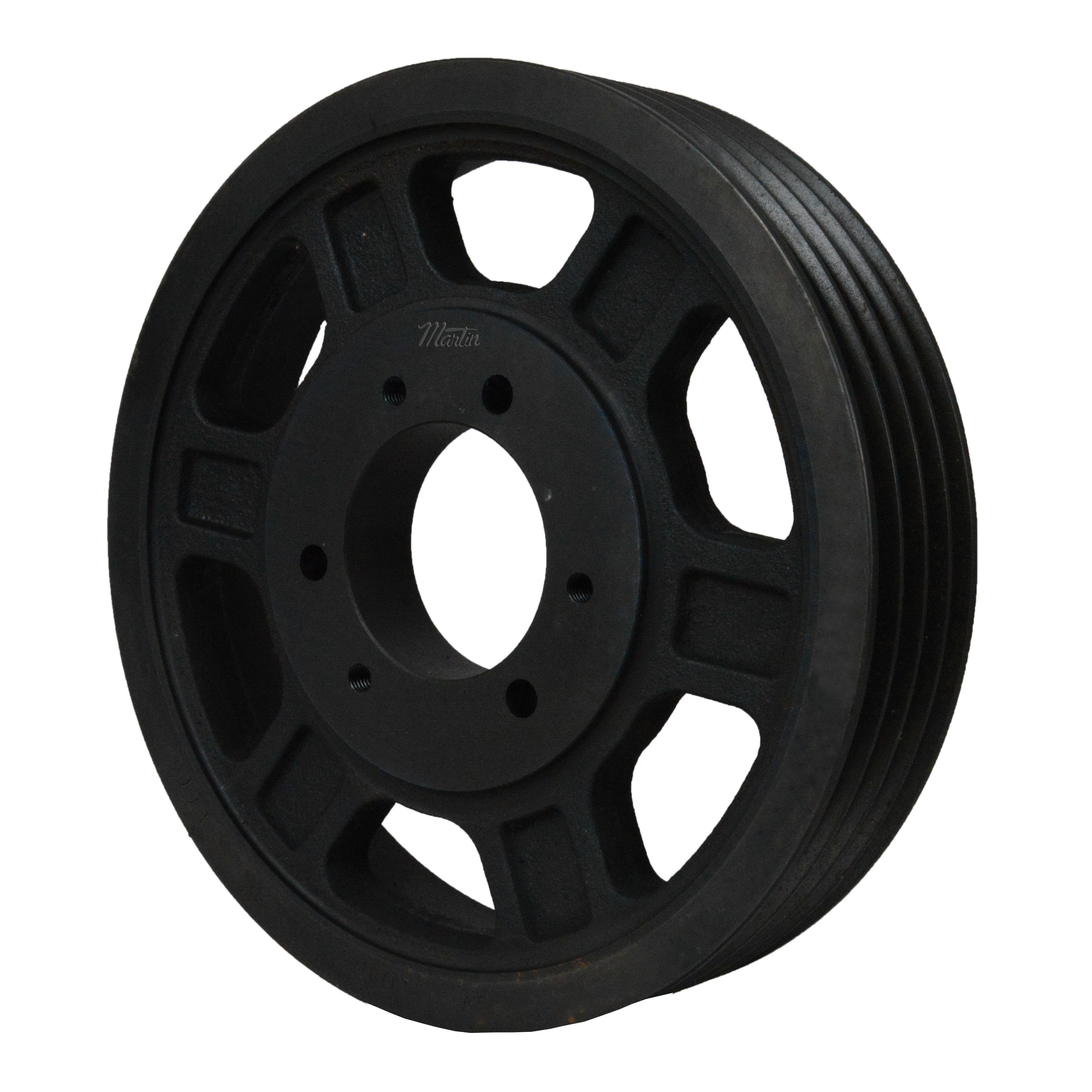 Martin Hi-Cap® 4 5V 1600 E Type B Arm/Spoke Wedge Sheave, 1 to 2-7/8 in Bushed Bore, 16 in OD, 4 Grooves, 15.9 in Dia Pitch, 3-1/16 in W Face