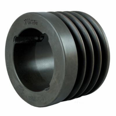 Martin Hi-Cap® 4 3V 365 TB Solid Type A-1 Wedge Stock Sheave, 1/2 to 1-5/8 in TB Bushed Bore, 3.65 in OD, 4 Grooves, 3.6 in Dia Pitch, 1.96 in W Face