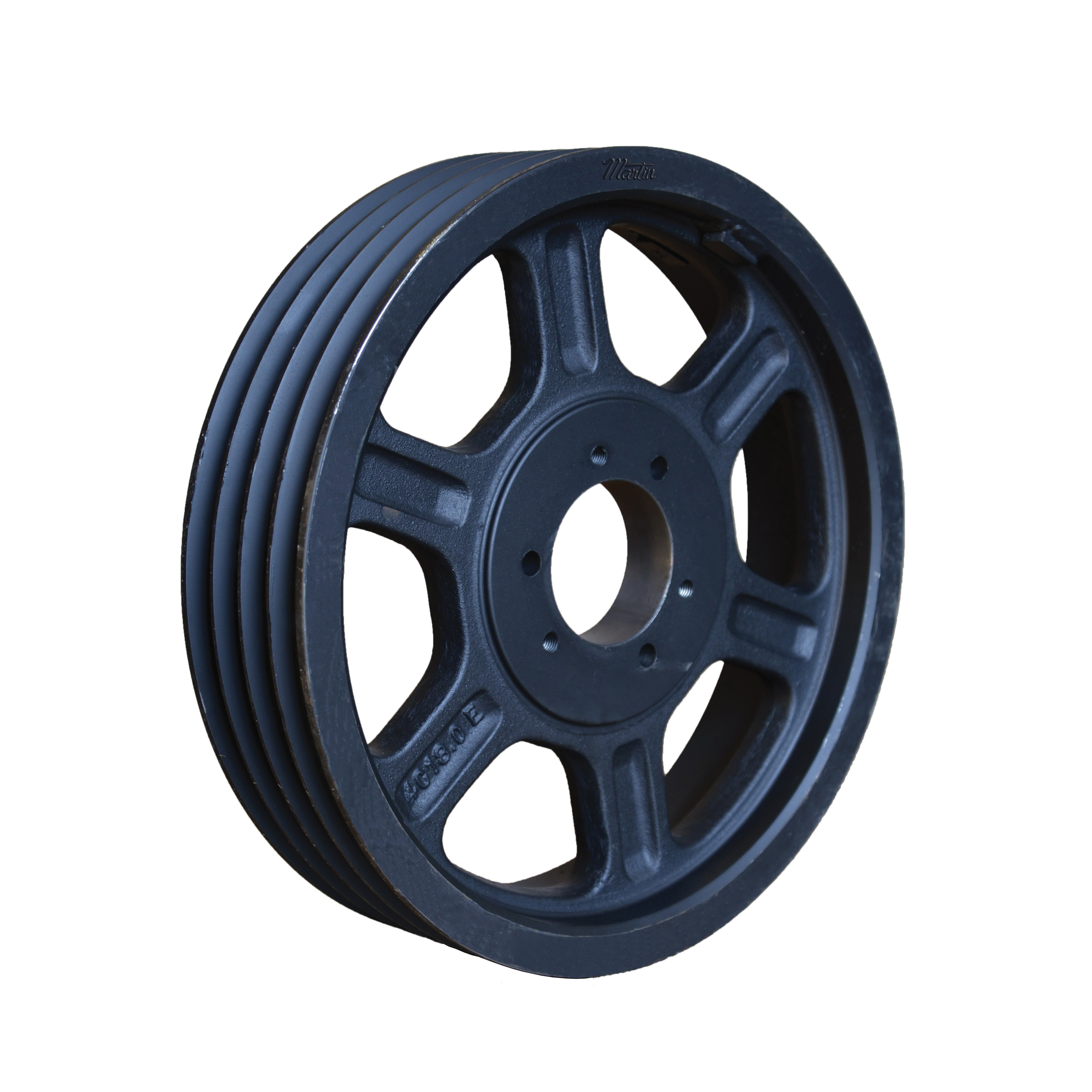 Martin 4 C 130 E Arm/Spoke Type A-3 Conventional Stock Sheave, 1 to 2-7/8 in QD® Bushed Bore, 13.4 in OD, 4 Grooves, 13 in Dia Pitch, 4-3/8 in W Face