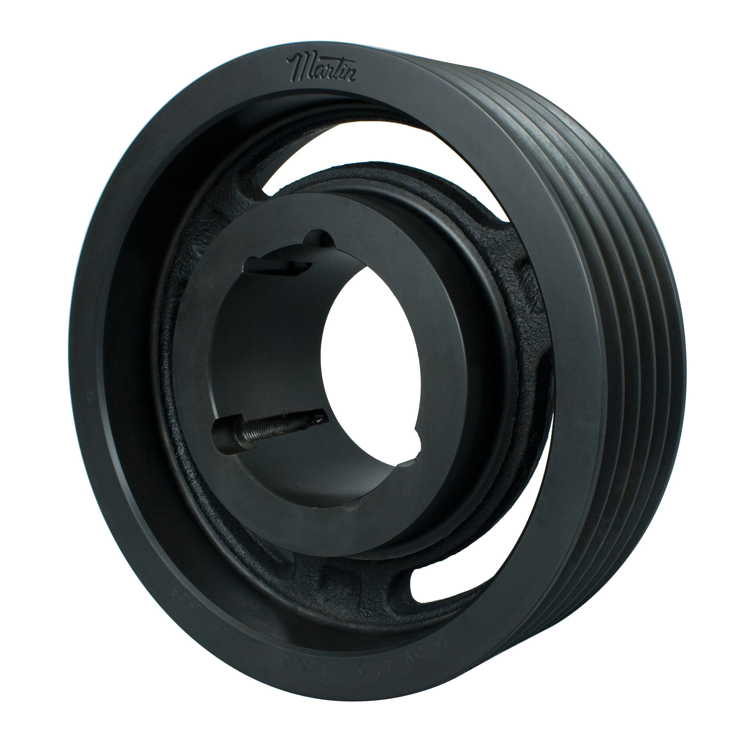 Martin Hi-Cap® 5 5V 1320 TB Type A Web Wedge Sheave, 1-1/2 to 3-1/4 in Bushed Bore, 13.2 in OD, 5 Grooves, 13.1 in Dia Pitch, 3-3/4 in W Face