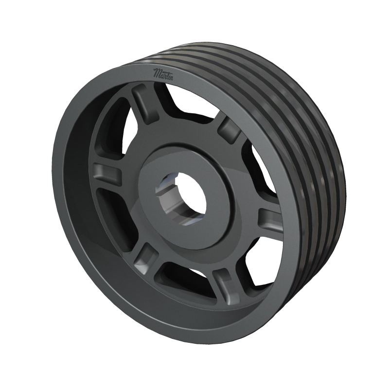 Martin 5 B 200 R Type K Arm/Spoke Conventional Sheave, 1-1/8 to 3-3/4 in Bushed Bore, 20.35 in OD, 5 Grooves, 20 in Dia Pitch, 4 in W Face