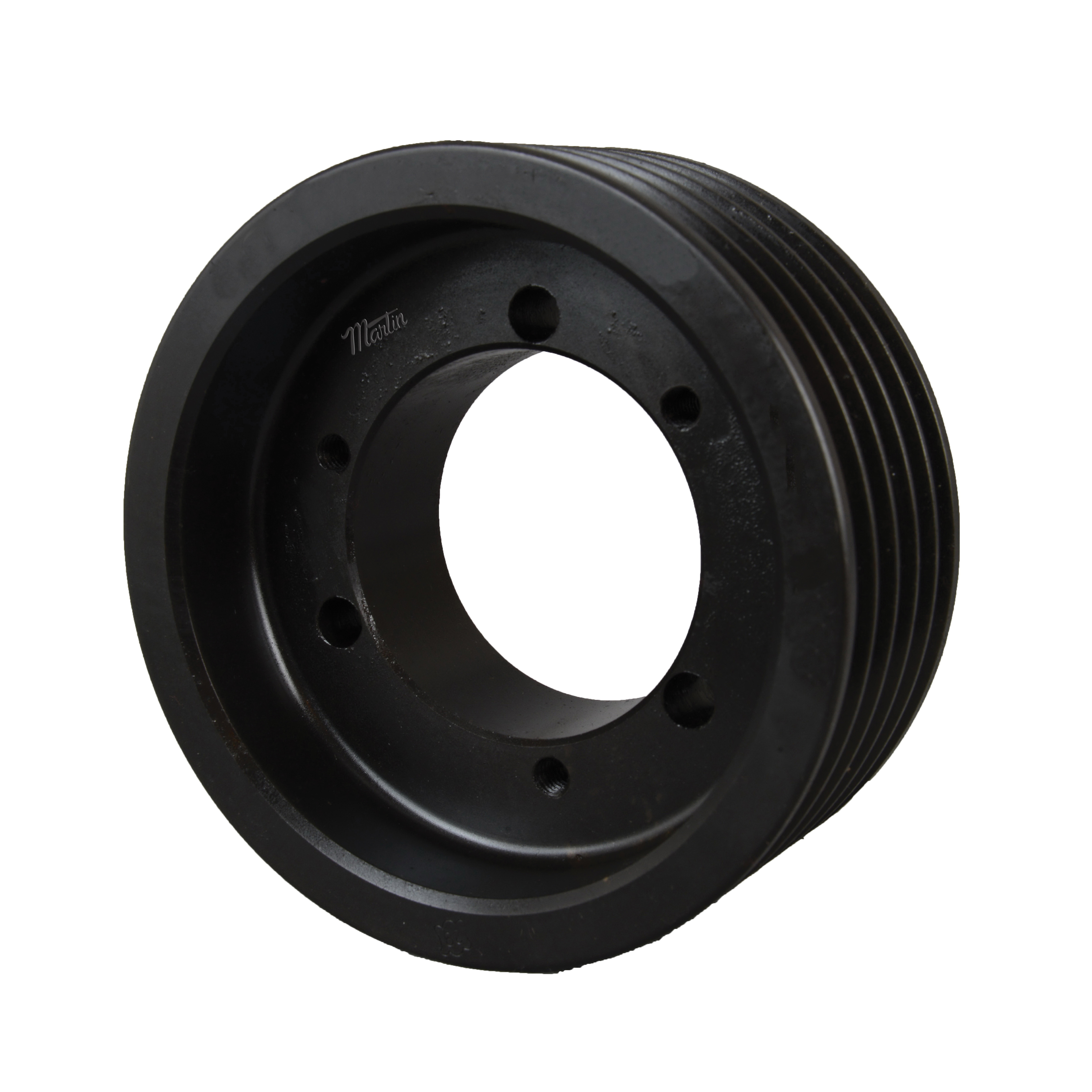 Martin Hi-Cap® 5 3V 530 SK Solid Type A-1 Wedge Stock Sheave, 1 to 2-1/8 in QD® Bushed Bore, 5.3 in OD, 5 Grooves, 5-1/4 in Dia Pitch, 2-5/16 in W Face