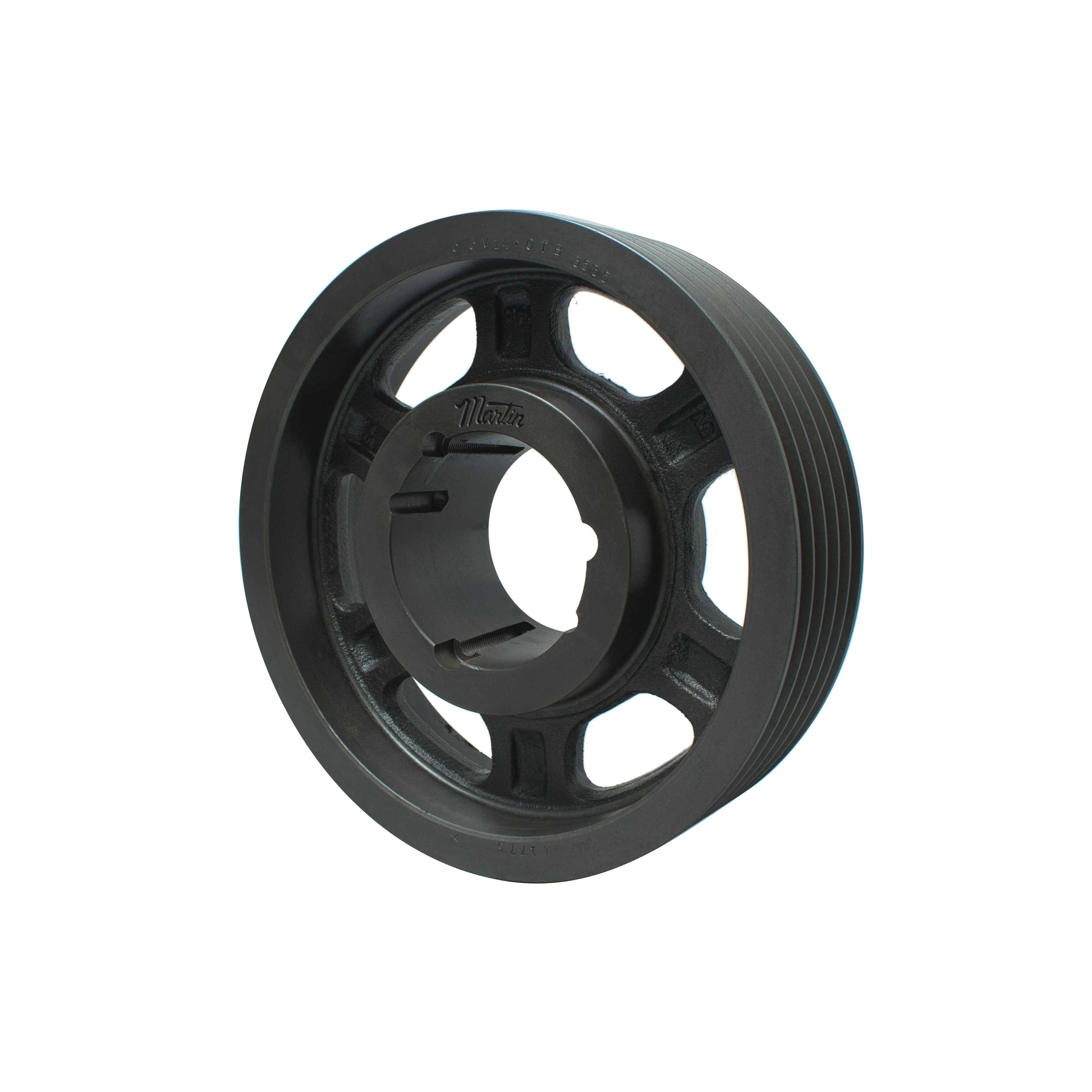 Martin Hi-Cap® 5 5V 1600 TB Arm/Spoke Type A-3 Wedge Stock Sheave, 1-1/2 to 3-1/4 in TB Bushed Bore, 16 in OD, 5 Grooves, 15.9 in Dia Pitch, 3-3/4 in W Face