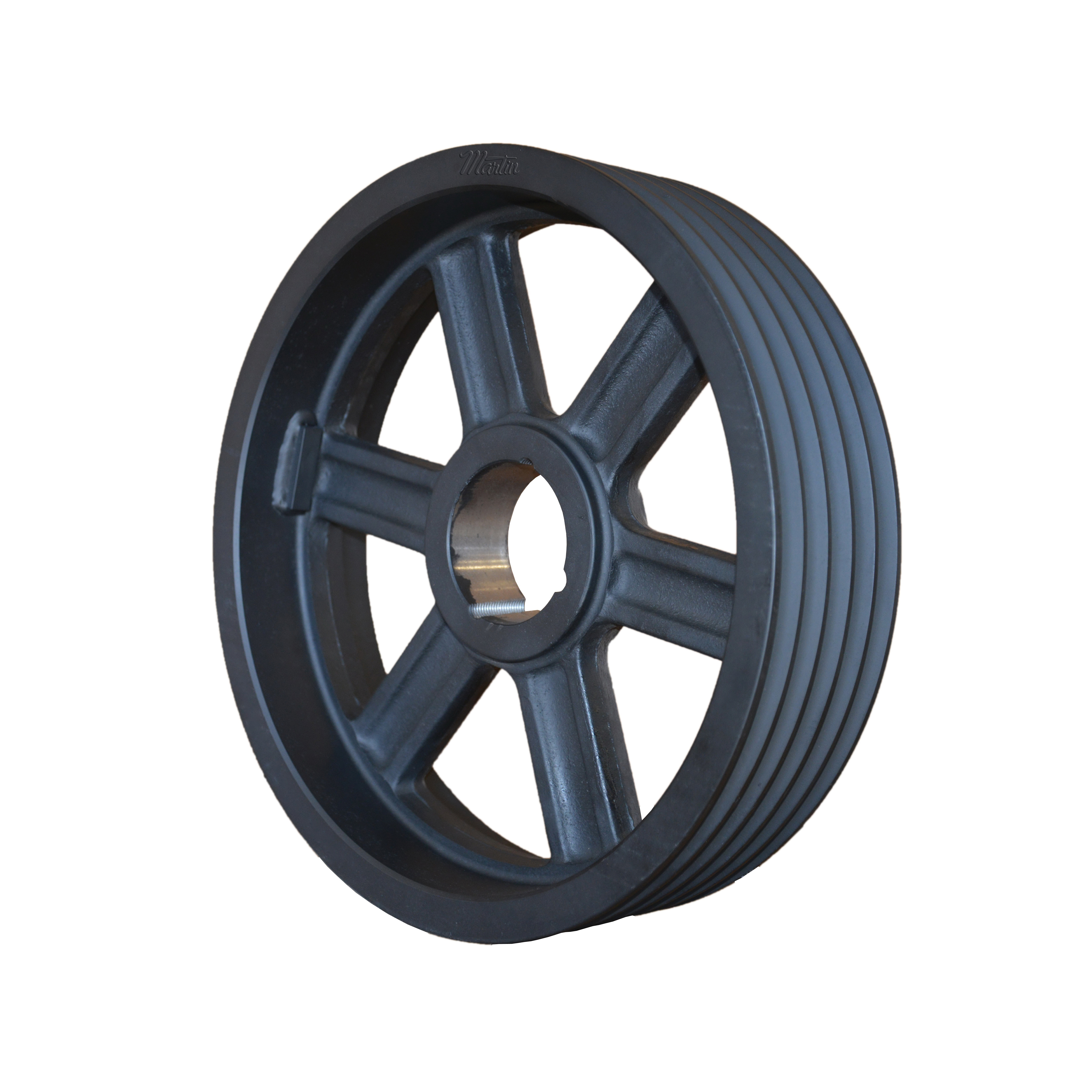 Martin 5 B 154 TB Arm/Spoke Type A-3 Conventional Stock Sheave, 1/2 to 2-1/4 in TB Bushed Bore, 15-3/4 in OD, 5 Grooves, 15.4 in Dia Pitch, 4 in W Face