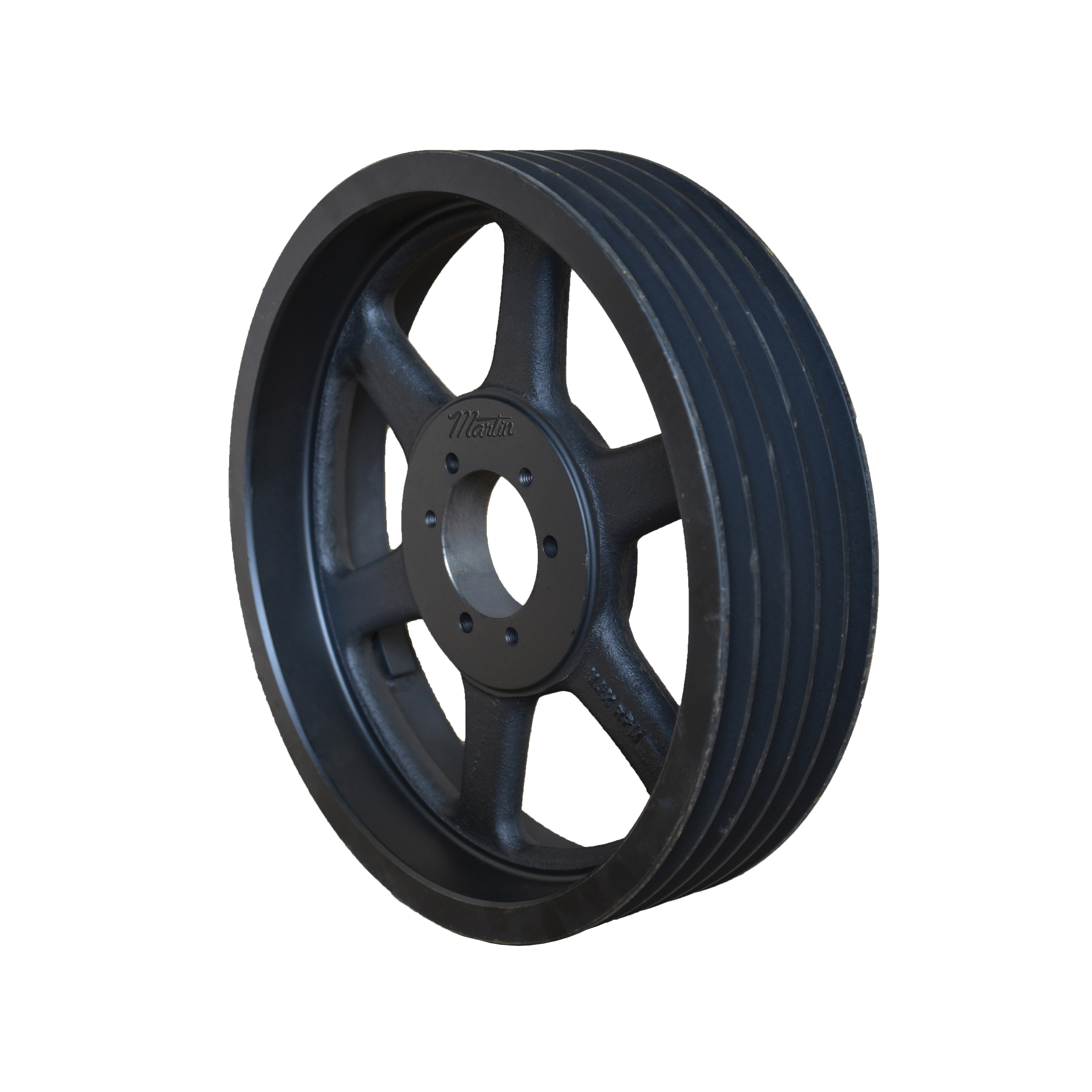 Martin 5 B 380 E Arm/Spoke Type A-3 Conventional Stock Sheave, 1 to 2-7/8 in QD® Bushed Bore, 38.35 in OD, 5 Grooves, 38 in Dia Pitch, 4 in W Face