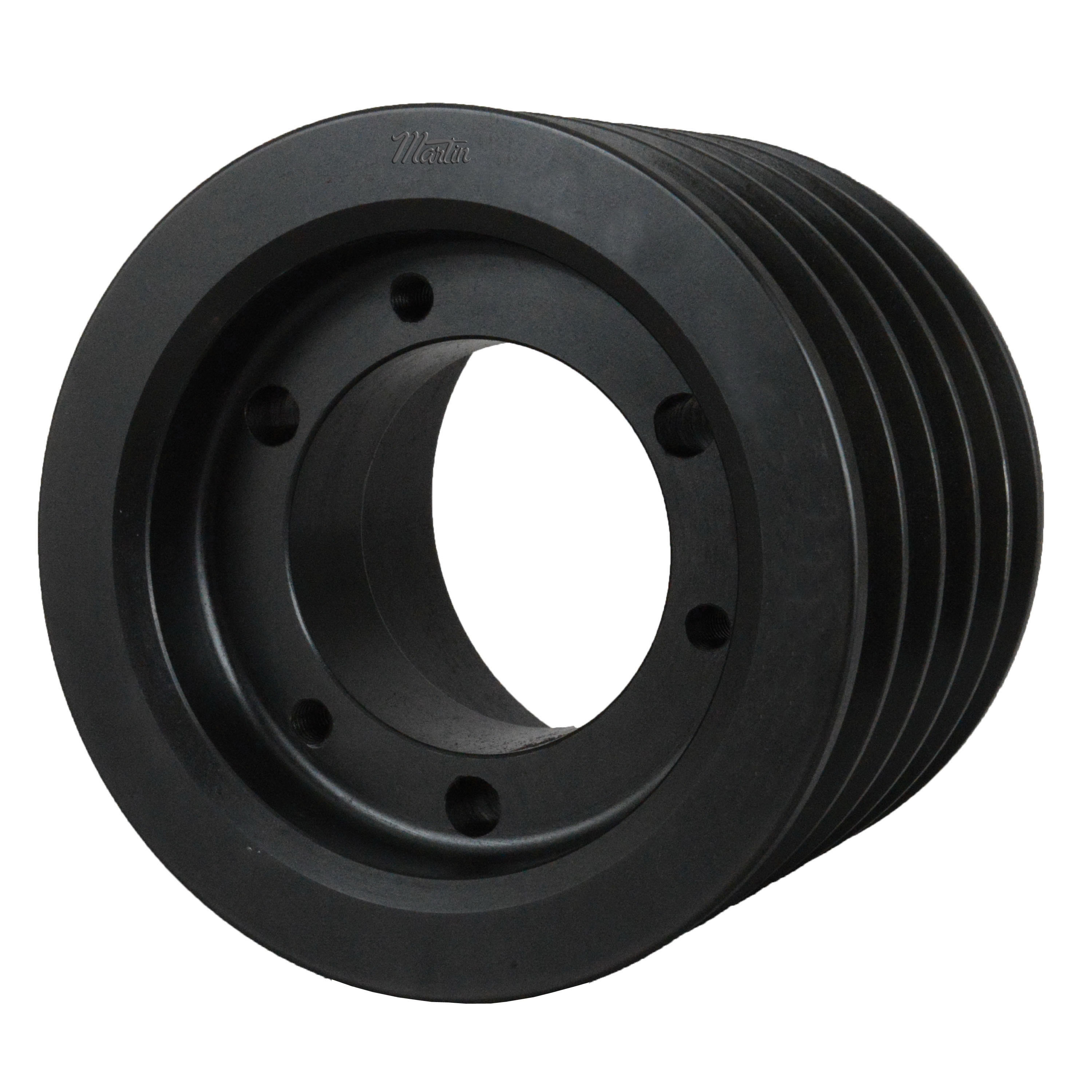 Martin 5 C 95 E Type A Solid Conventional Sheave, 1 to 2-7/8 in Bushed Bore, 9.9 in OD, 5 Grooves, 9-1/2 in Dia Pitch, 5-3/8 in W Face
