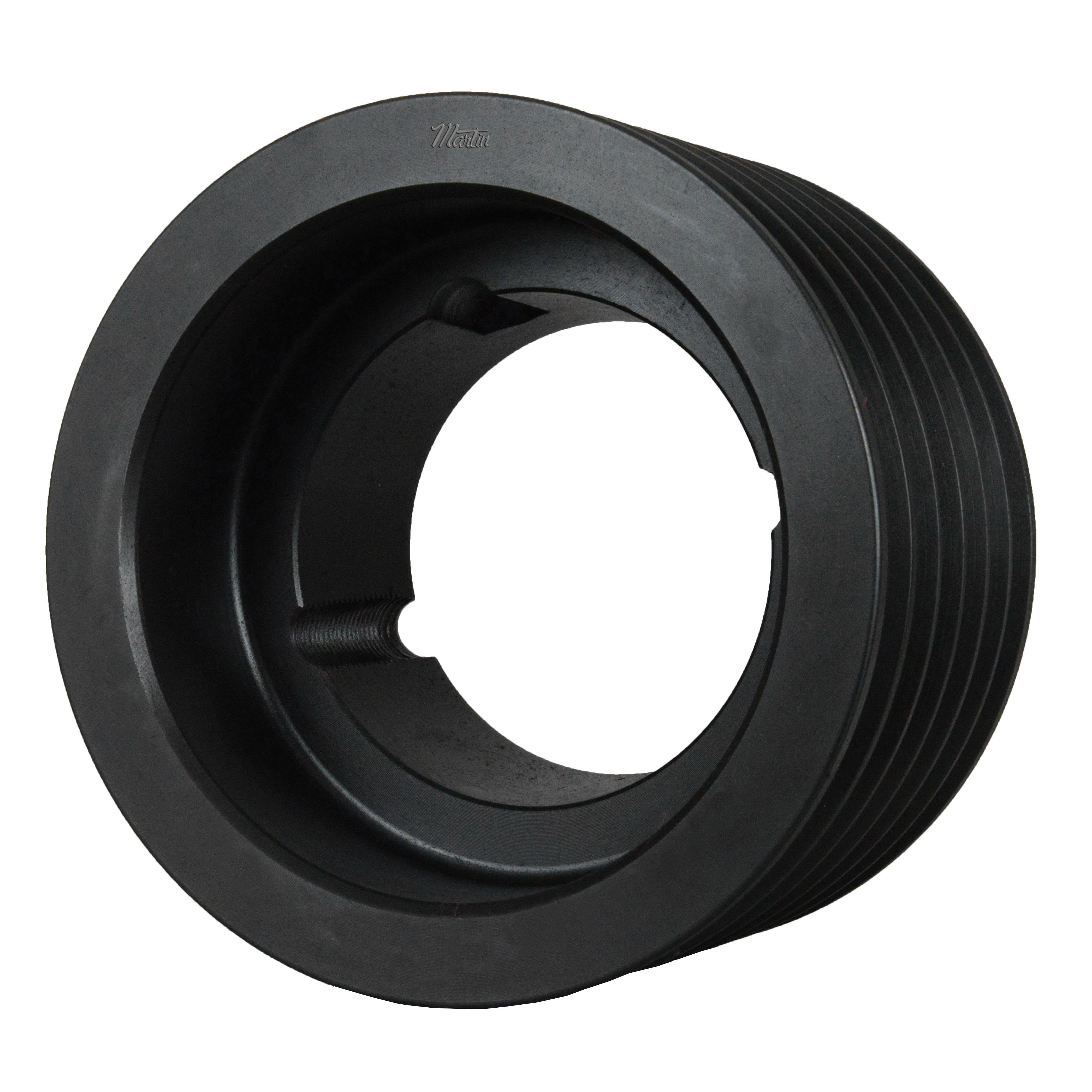Martin Hi-Cap® 6 5V 710 TB Type A Solid Wedge Sheave, 15/16 to 2-3/4 in Bushed Bore, 7.1 in OD, 6 Grooves, 7 in Dia Pitch, 4-7/16 in W Face