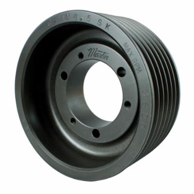 Martin Hi-Cap® 6 3V 475 SK Solid Type D-1 Wedge Stock Sheave, 1/2 to 2-5/8 in QD® Bushed Bore, 4-3/4 in OD, 6 Grooves, 4.7 in Dia Pitch, 2.719 in W Face