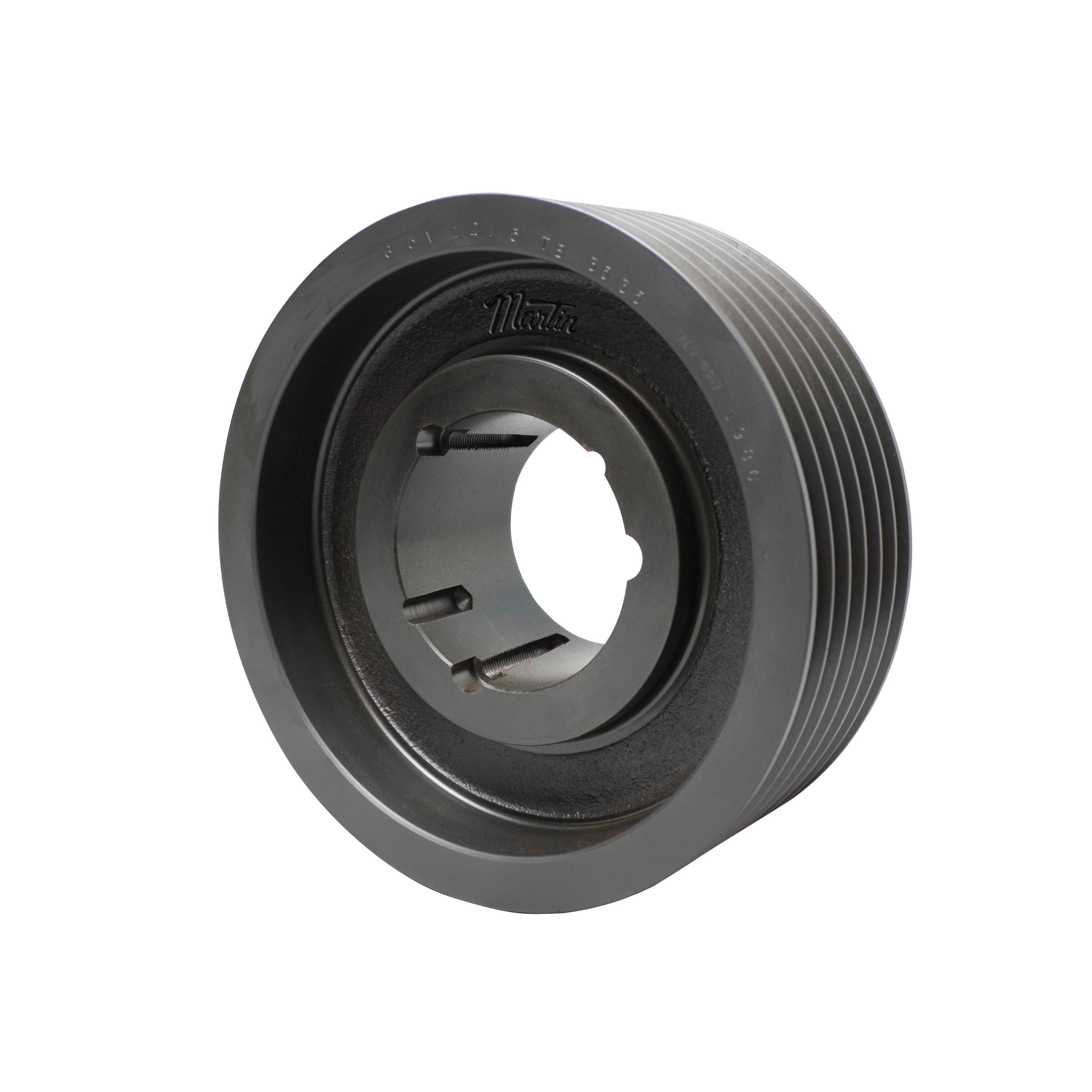 Martin Hi-Cap® 6 5V 1250 TB Type A-2 Web Wedge Stock Sheave, 1-1/2 to 3-1/4 in TB Bushed Bore, 12-1/2 in OD, 6 Grooves, 12.4 in Dia Pitch, 4-7/16 in W Face