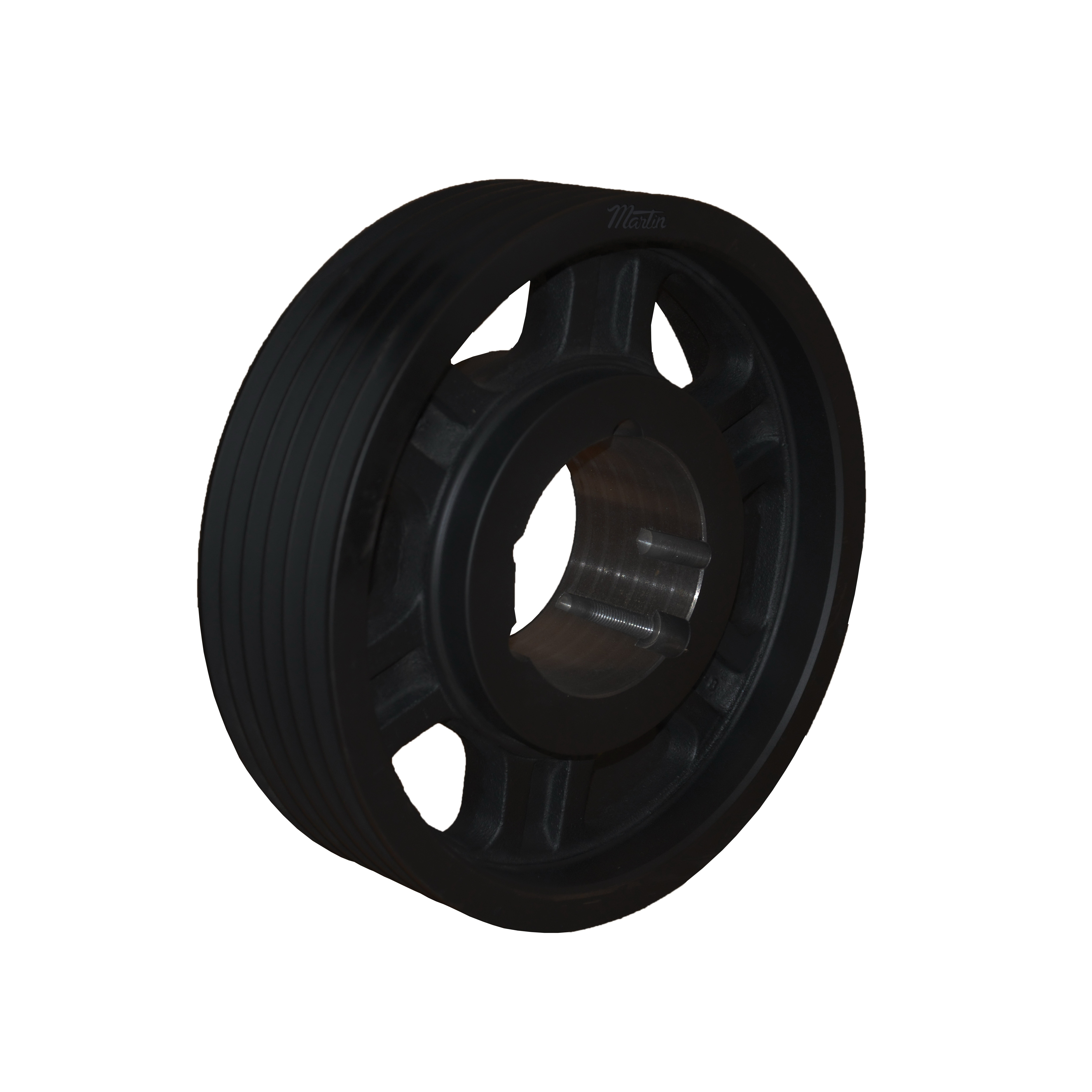 Martin Hi-Cap® 6 5V 1600 TB Type A-2 Web Wedge Stock Sheave, 1-1/2 to 3-5/8 in TB Bushed Bore, 16 in OD, 6 Grooves, 15.9 in Dia Pitch, 4-7/16 in W Face