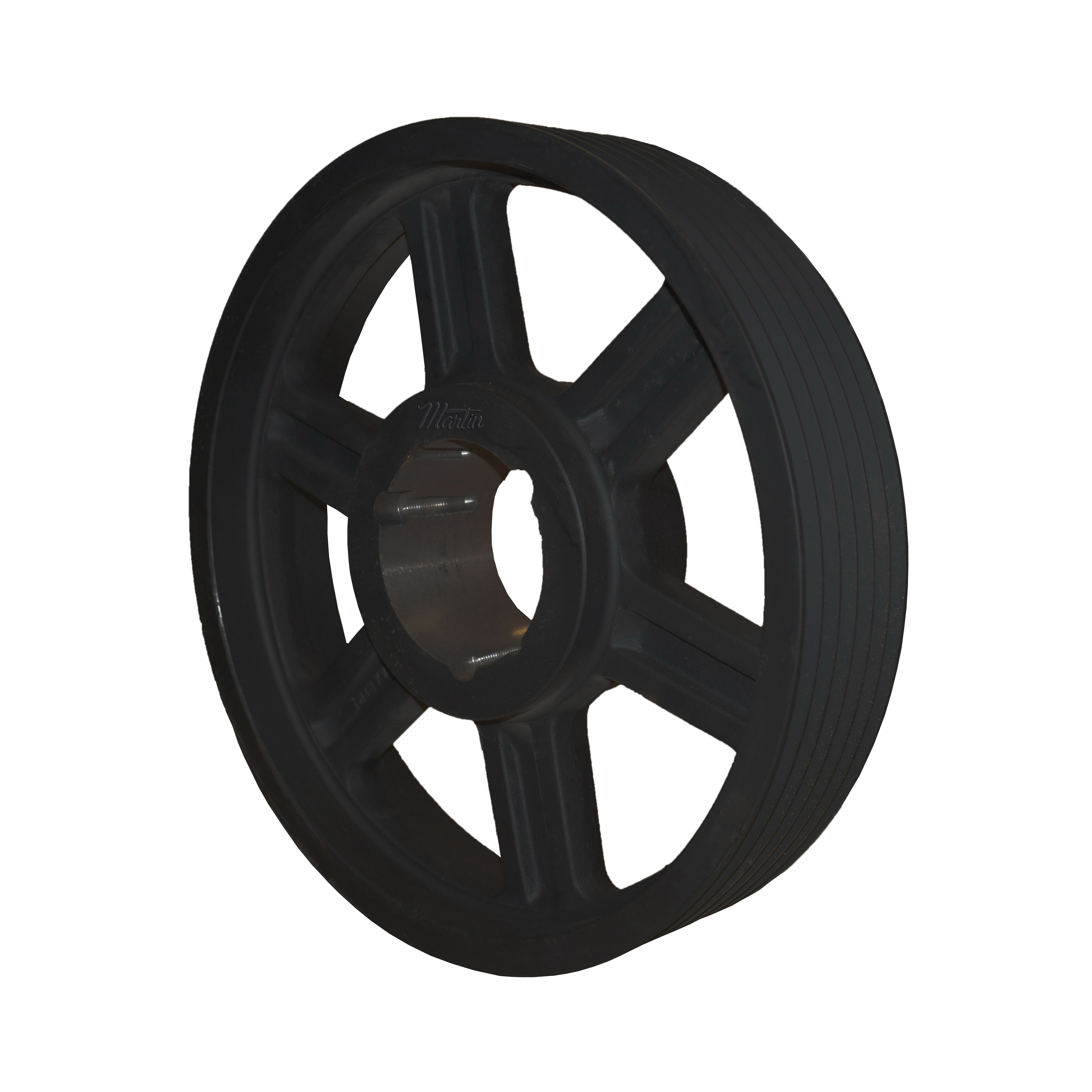 Martin Hi-Cap® 6 5V 2120 TB Arm/Spoke Type A-3 Wedge Stock Sheave, 1-1/2 to 3-5/8 in TB Bushed Bore, 21.2 in OD, 6 Grooves, 21.1 in Dia Pitch, 4-7/16 in W Face
