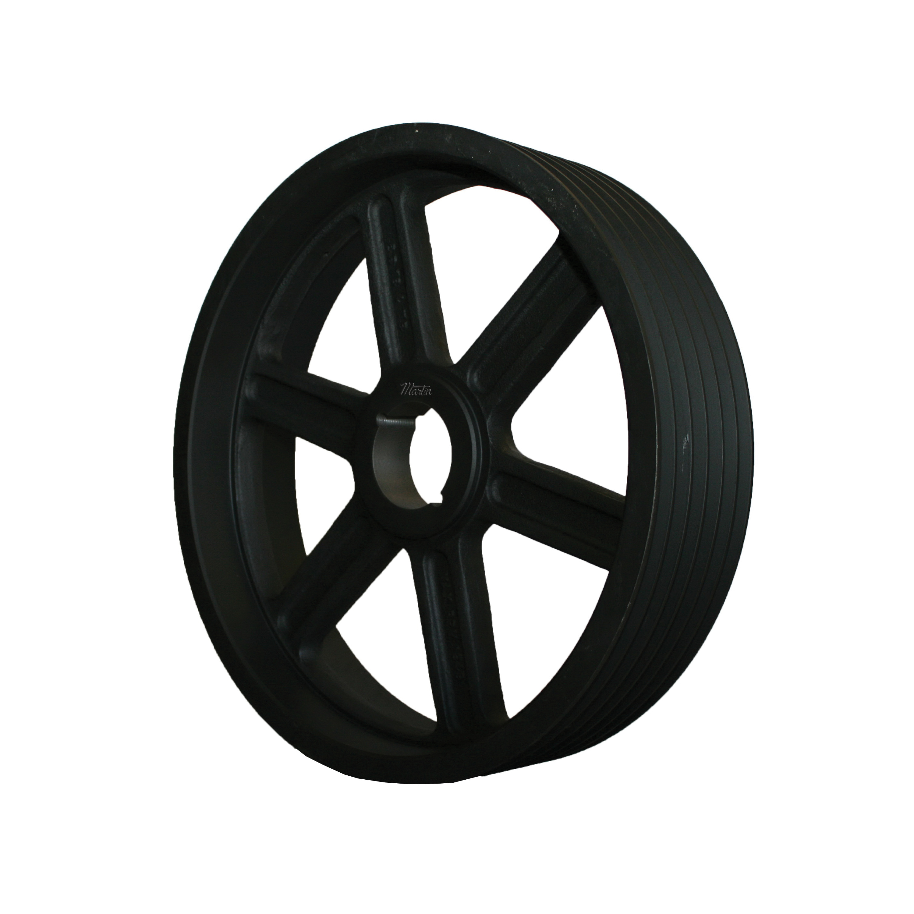 Martin 6 B 154 TB Arm/Spoke Type A-3 Conventional Stock Sheave, 1/2 to 2-1/4 in TB Bushed Bore, 15-3/4 in OD, 6 Grooves, 15.4 in Dia Pitch, 4-3/4 in W Face