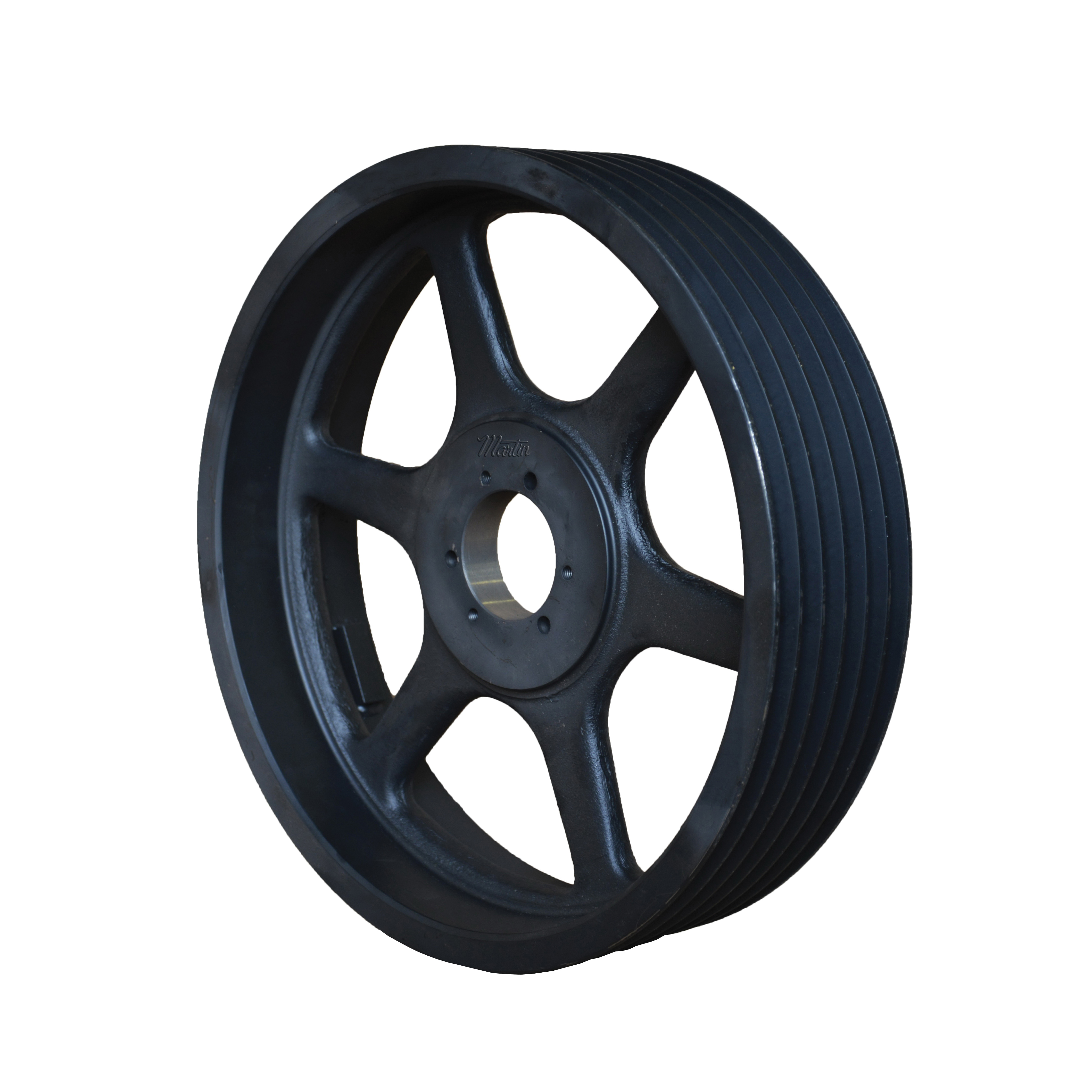 Martin 6 B 154 SF Arm/Spoke Type A-3 Conventional Stock Sheave, 1-1/16 to 2-5/16 in QD® Bushed Bore, 15-3/4 in OD, 6 Grooves, 15.4 in Dia Pitch, 4-3/4 in W Face