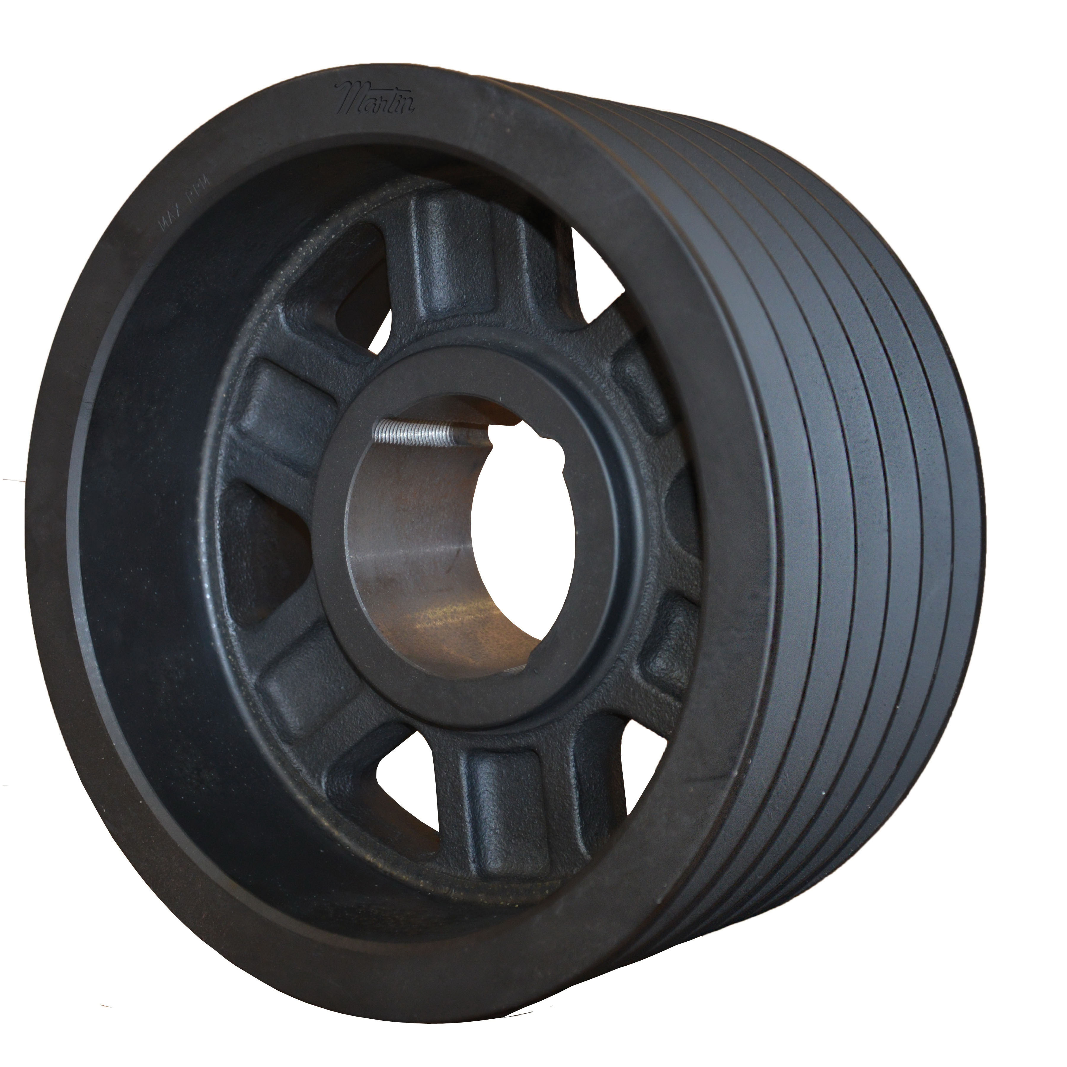 Martin 6 C 270 J Type A Arm/Spoke Conventional Sheave, 1-1/2 to 3-3/4 in Bushed Bore, 27.4 in OD, 6 Grooves, 27 in Dia Pitch, 6-3/8 in W Face