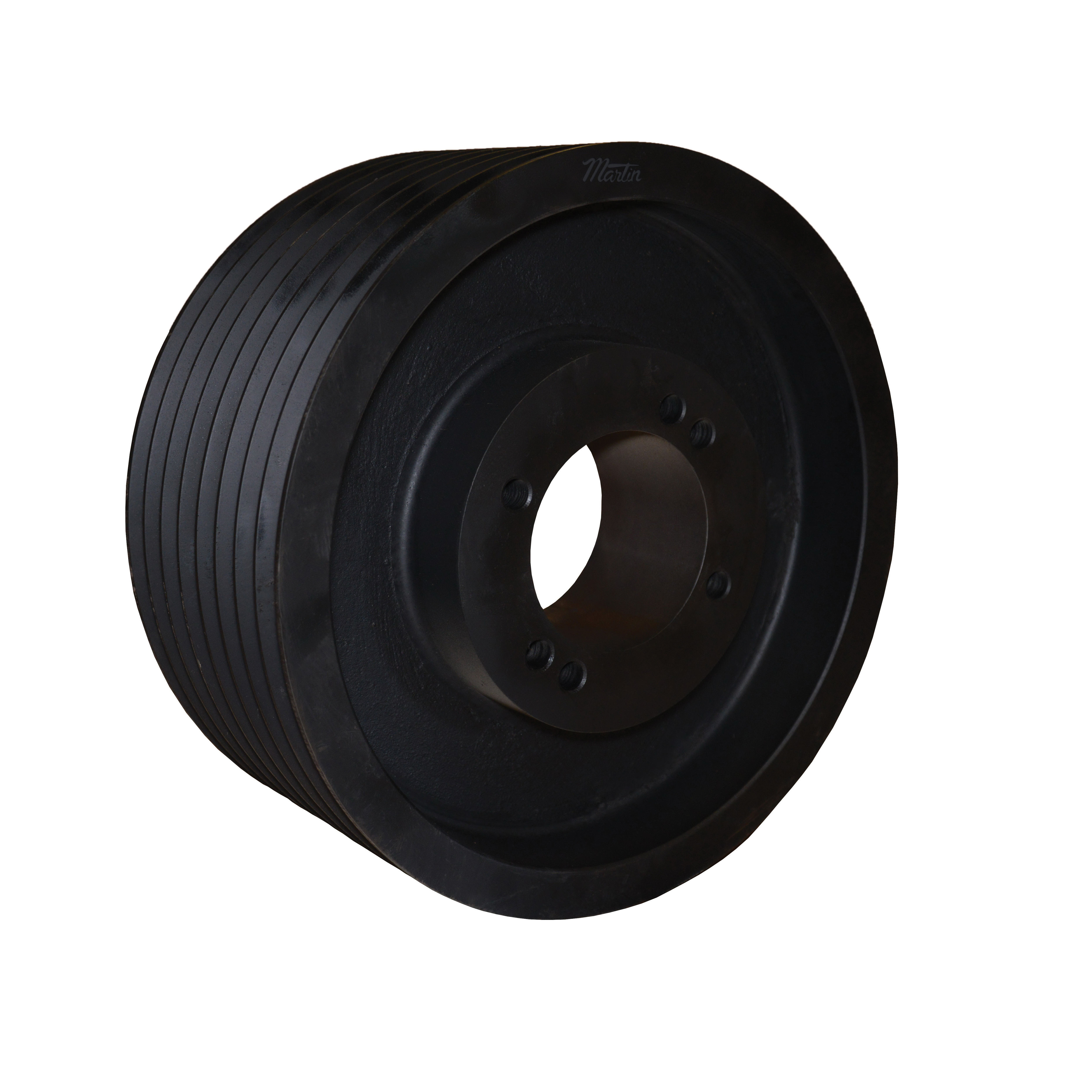 Martin Hi-Cap® 8 8V 1700 M Type A-2 Web Wedge Stock Sheave, 2 to 4-3/4 in QD® Bushed Bore, 17 in OD, 8 Grooves, 16.8 in Dia Pitch, 9-3/8 in W Face