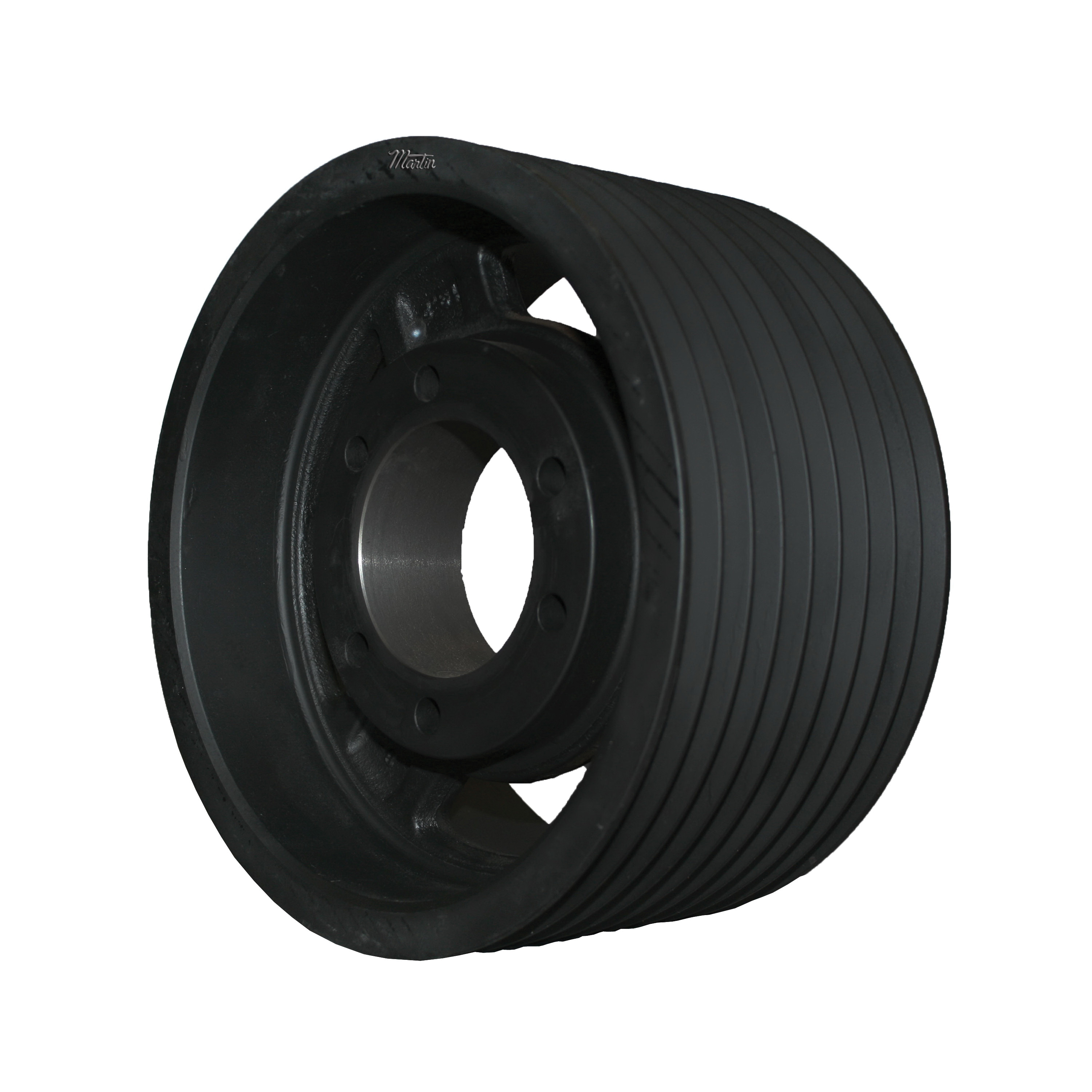 Martin Hi-Cap® 9 5V 1250 F Arm/Spoke Type A-3 Wedge Stock Sheave, 1 to 3-5/16 in QD® Bushed Bore, 12-1/2 in OD, 9 Grooves, 12.4 in Dia Pitch, 6-1/2 in W Face