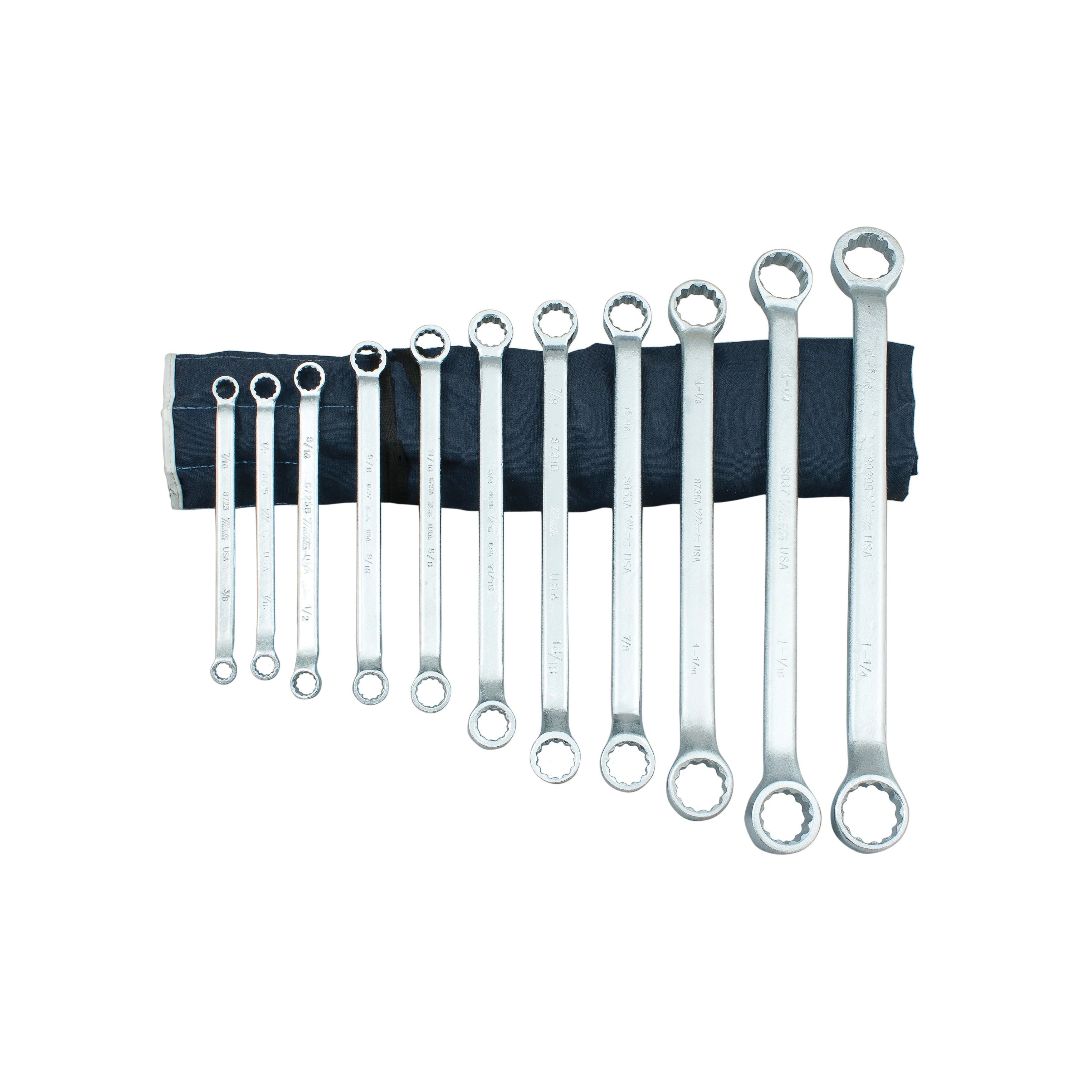 Martin BO11K SAE Wrench Set, 11 Pieces, Polished Chrome