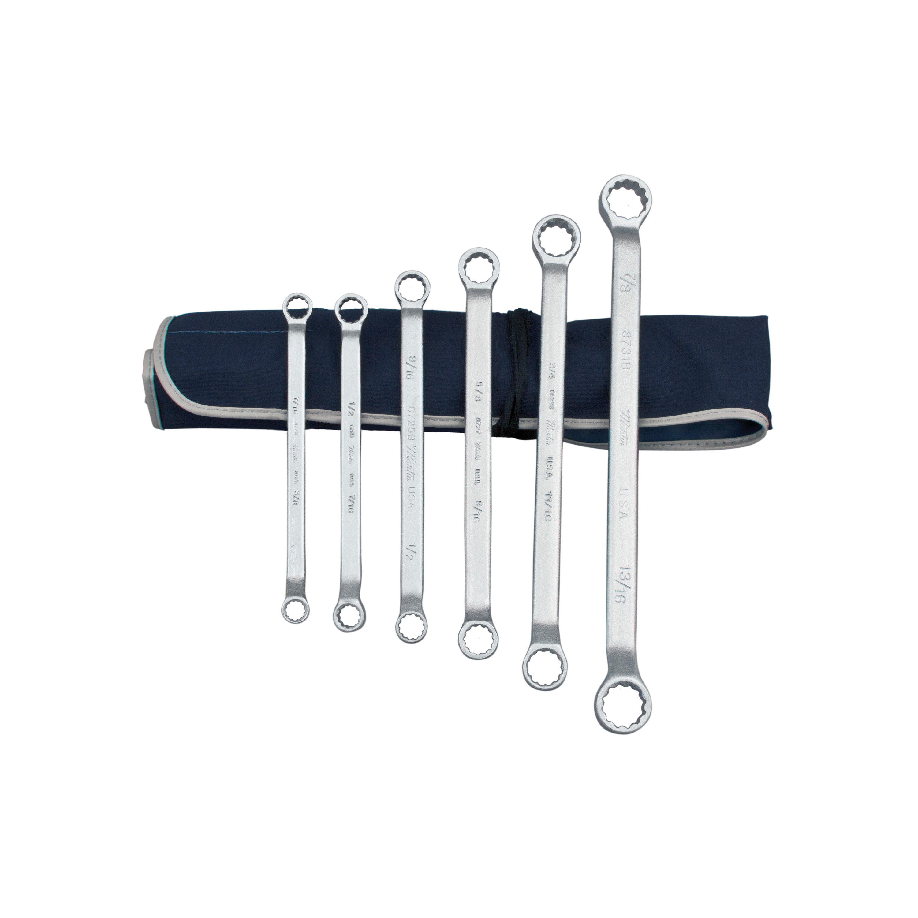 Martin BO6K SAE Wrench Set, 6 Pieces, Polished Chrome