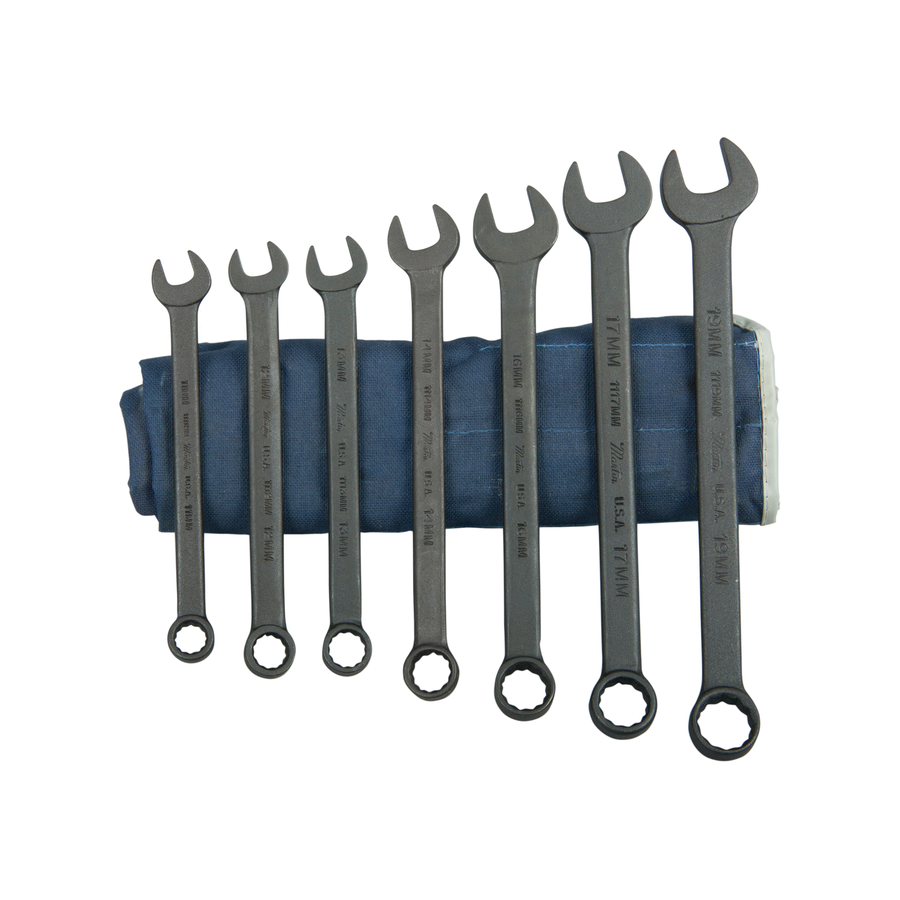Martin CB7KM Metric Wrench Set, 7 Pieces, Black Oxide