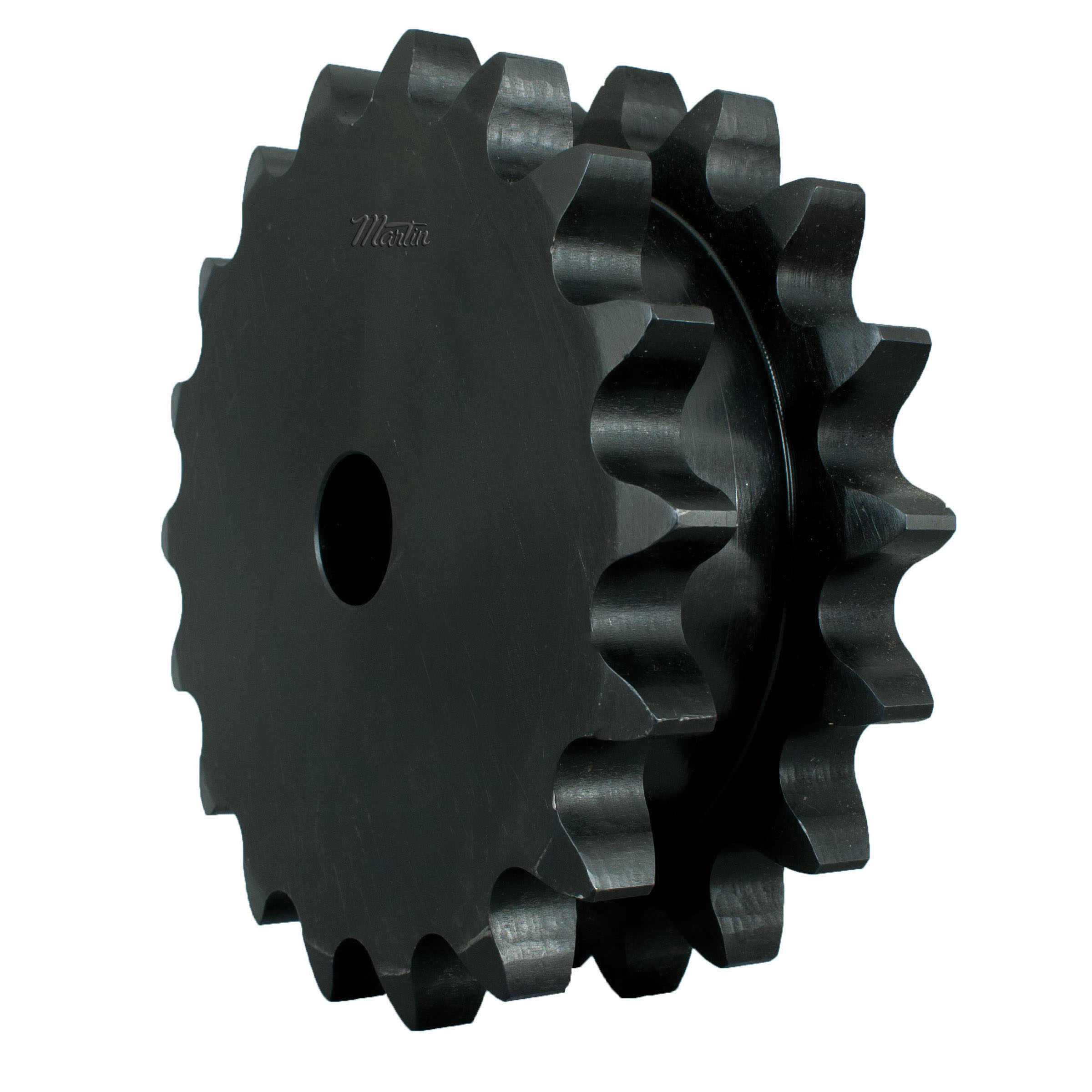 Martin DS100A19 Type A Double Single Strand Reboreable Roller Chain Sprocket, 1-1/4 to 4-3/16 in Dia Bore, 8.241 in OD, #100 Chain, 19 Teeth, 1-1/4 in Pitch, Steel